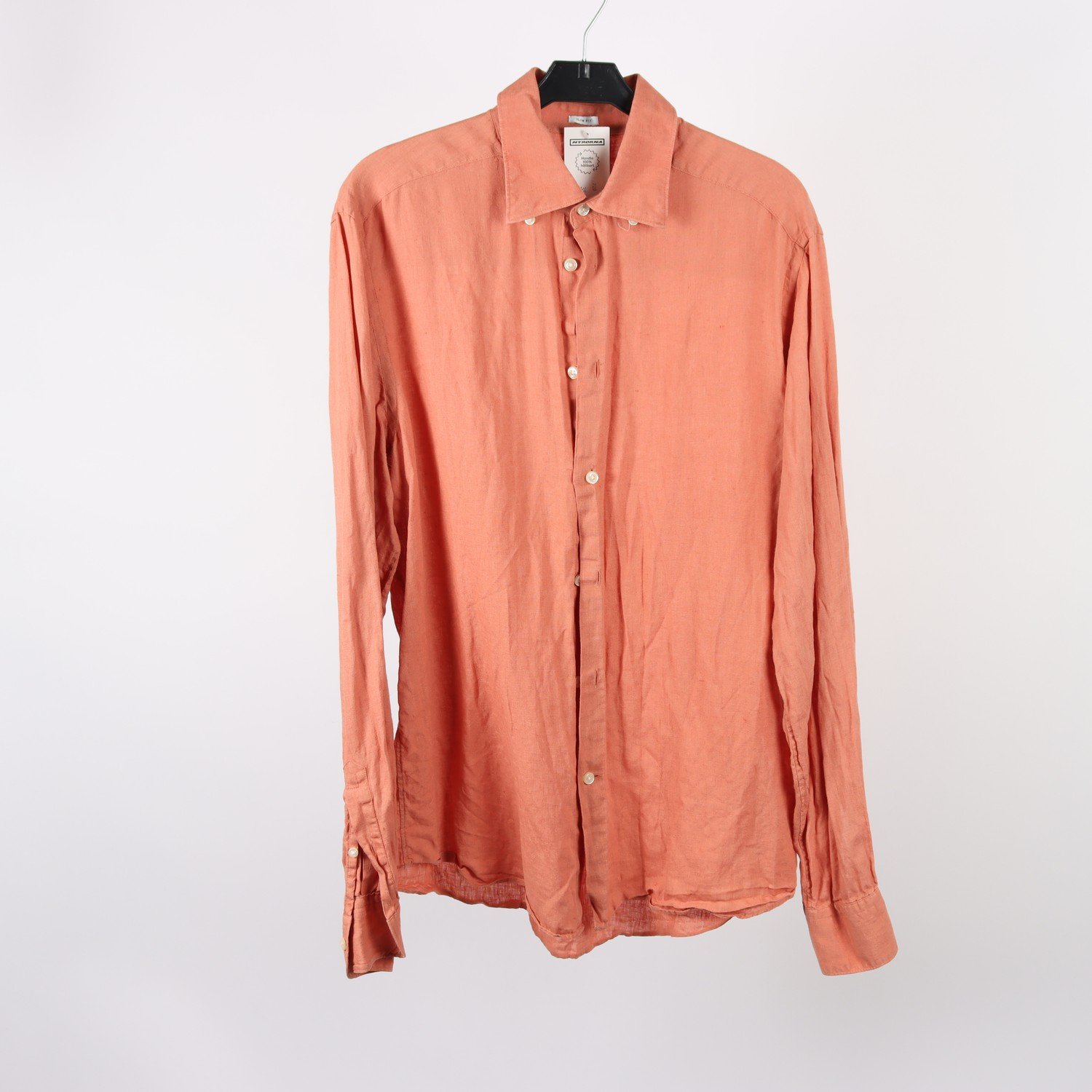 Skjorta, These Glory Days, roströd, slim fit, lin, stl. L