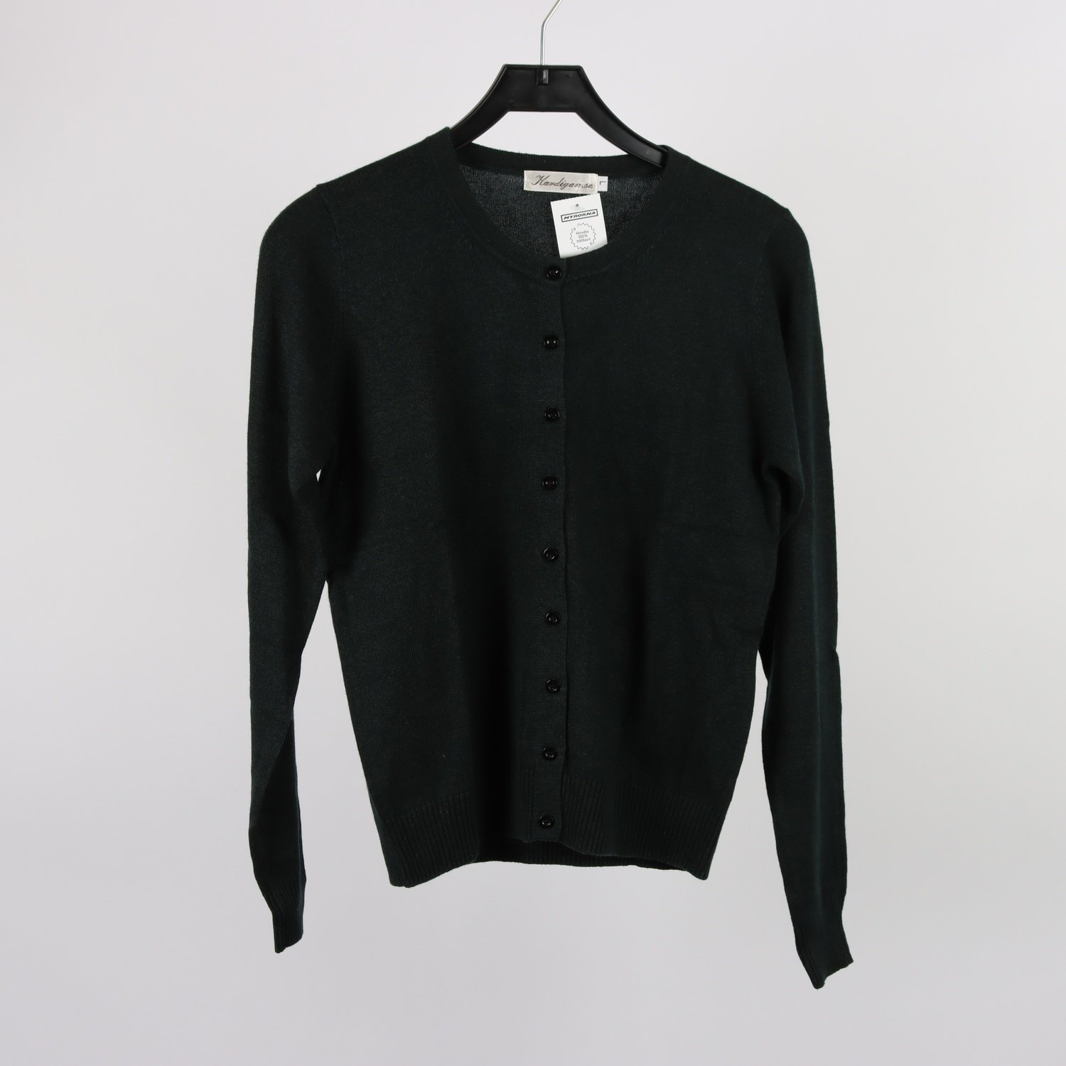 Kofta, Kardigan, mörkgrön, silk/cashmere, stl. L