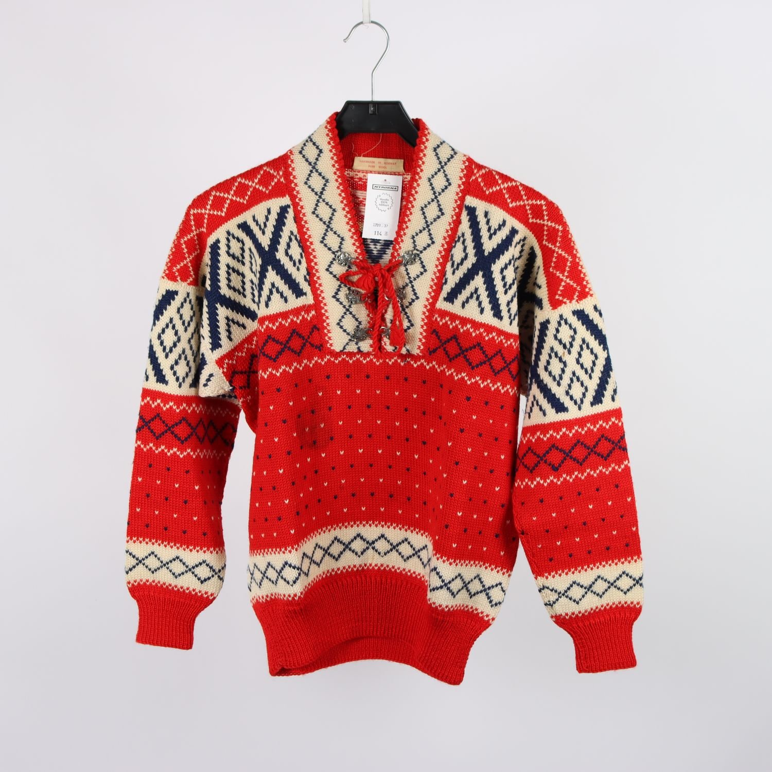 Tröja, Okänd märke, Handmade in Norway, mönstrad, stl. (S/M)