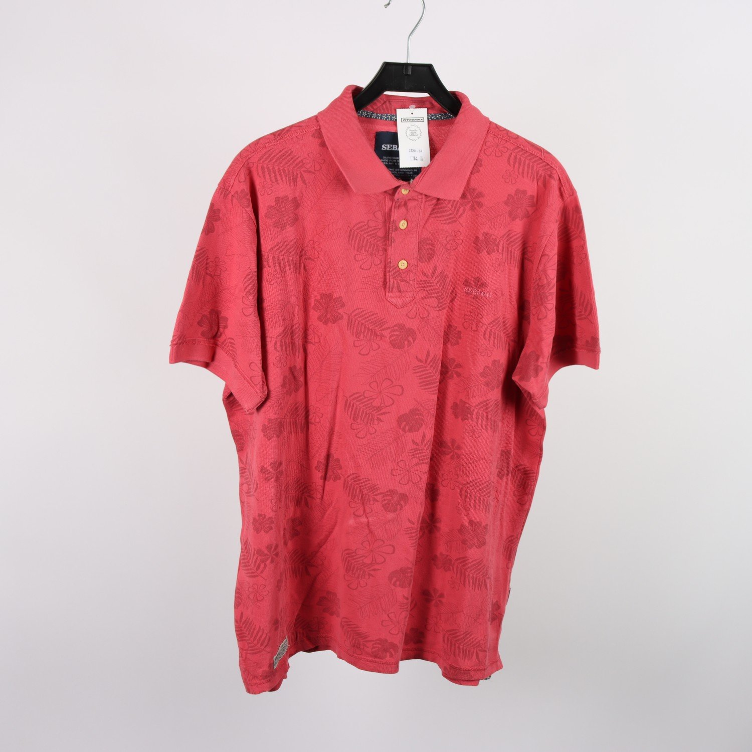 2 st. Pikétröjor, Sebago, mönstrad, mintgrön, stl. 3XL