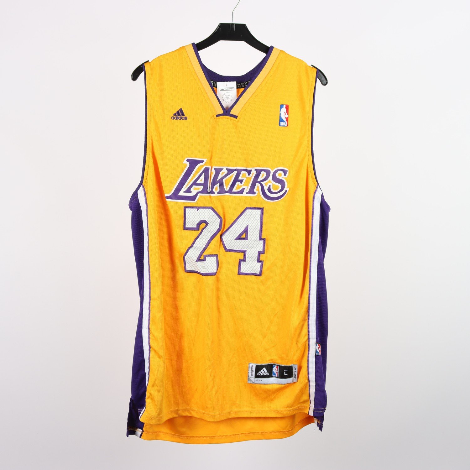 Basketlinne, Adidas Lakers 24 Bryant, gul/lila, stl. L