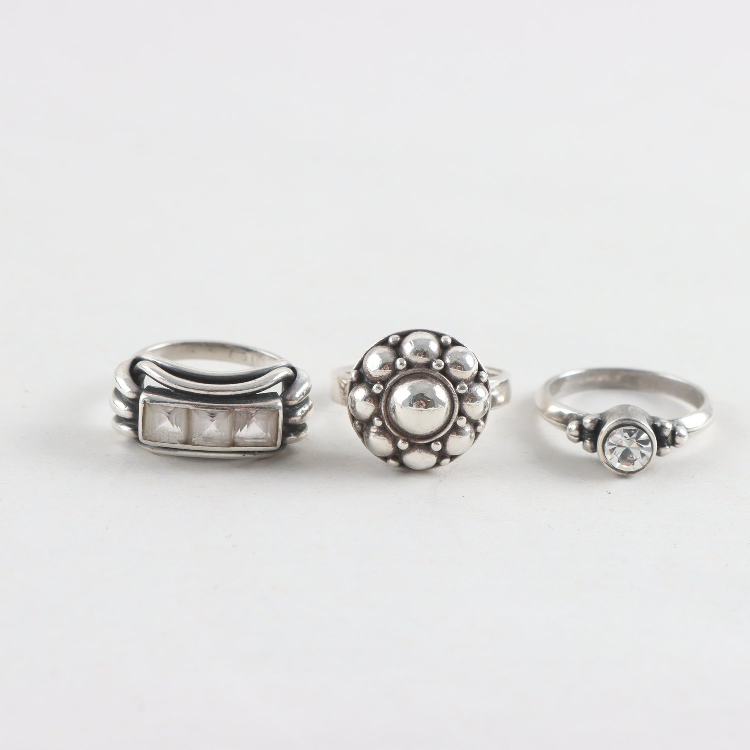 Ringar, silver, stenar, vintage, brv: 13,3g