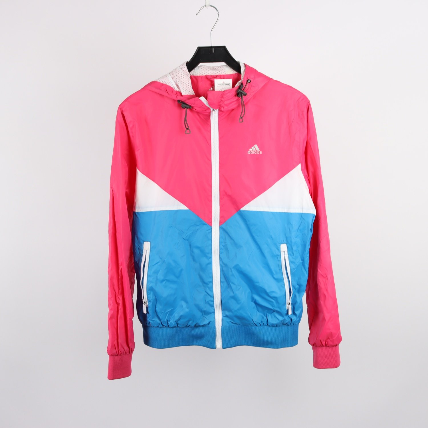 Sportjacka, Adidas, rosa, blå, vit, stl. 2XL