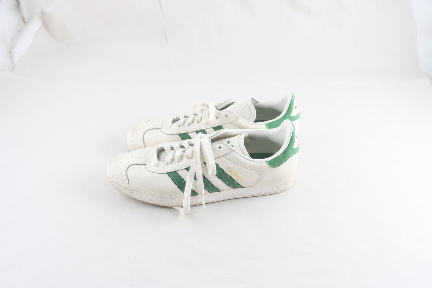 Sneakers, Adidas Gazelle, vit/grön, stl. 42 2/3