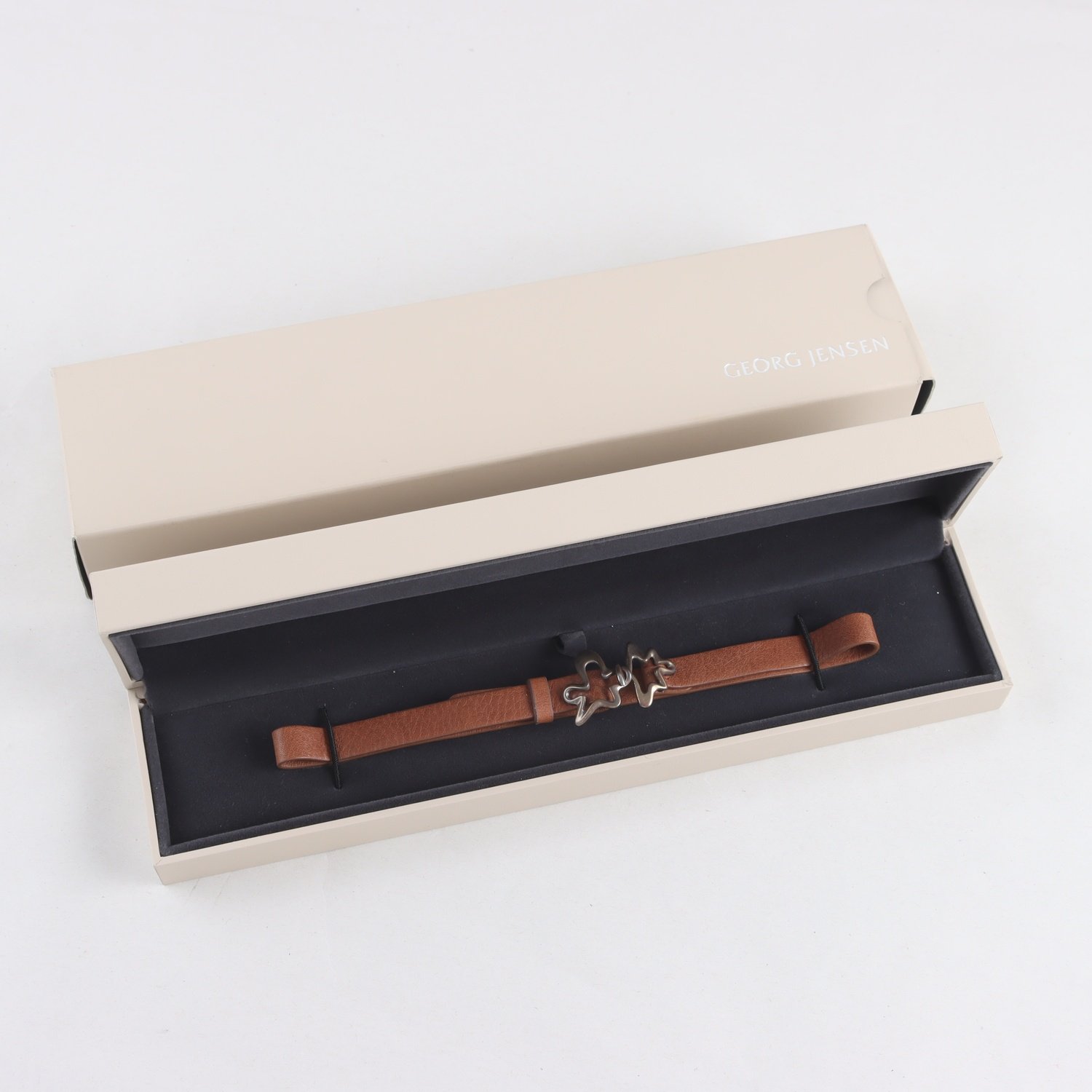 Armband, silver 925, läder, Splash Bracelet, Georg Jensen