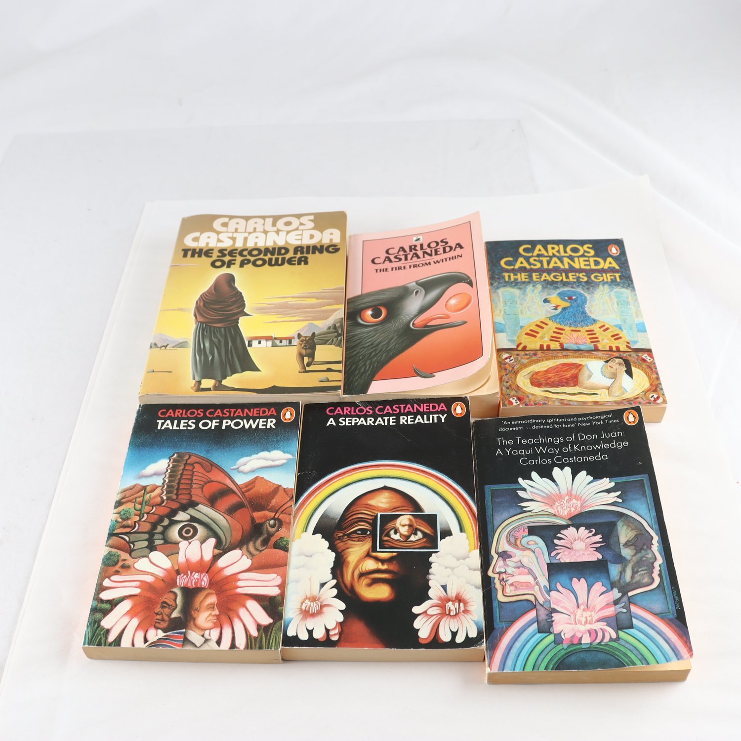 Carlos Castaneda, bokpaket med 7 pocket