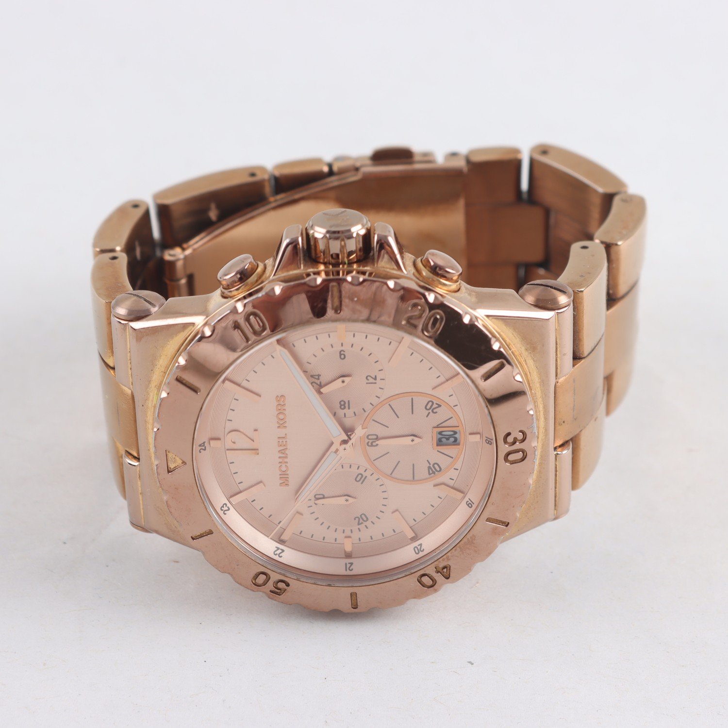 Armbandsur, bronsfärgat stål, Michael Kors, kronograf, quartz