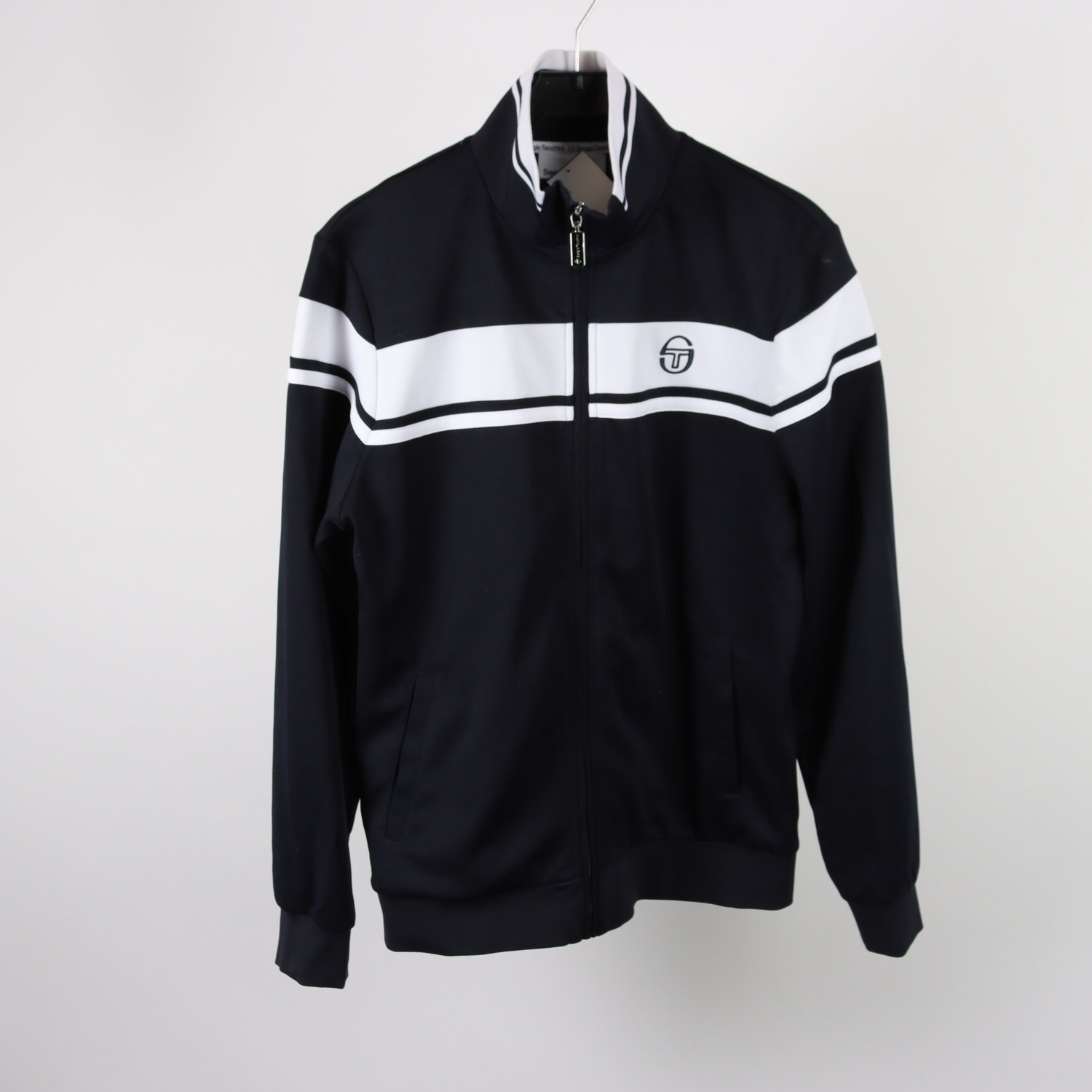 Sportjacka, Sergio Tacchini, blå/vit, stl. M