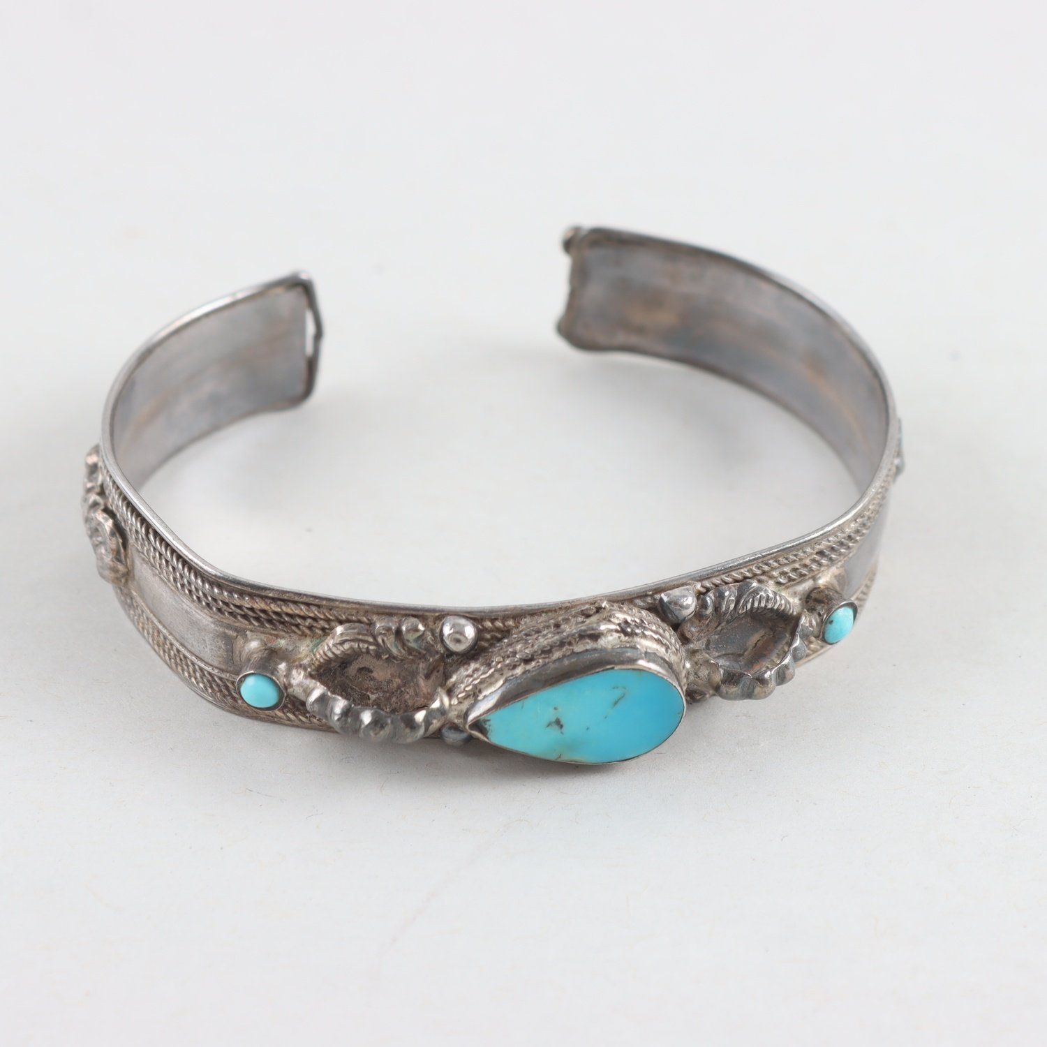 Armband, silver 925, turkoser, brv: 27,5g