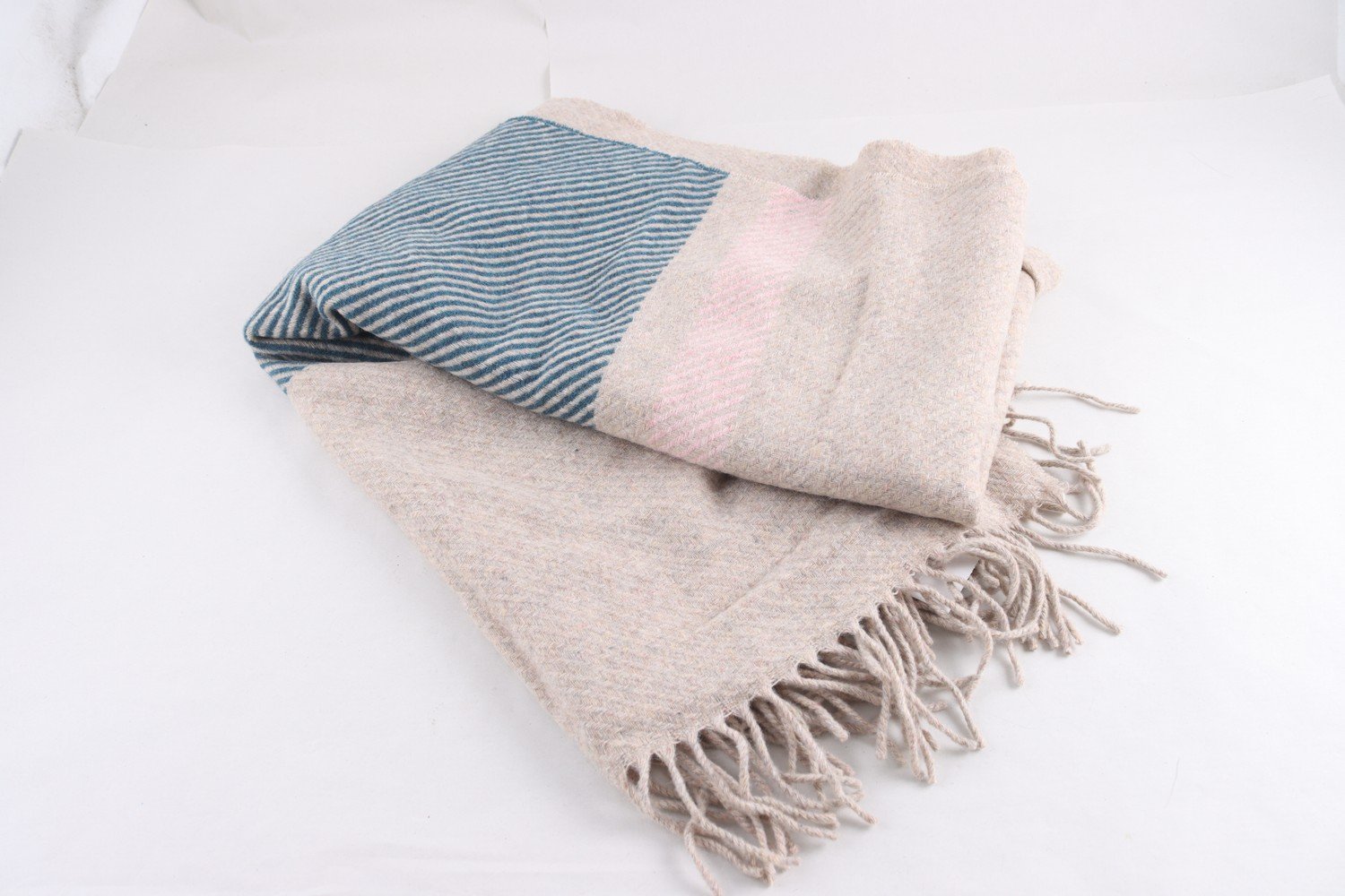 Halsduk, Rodebjer, beige, rosa, blå