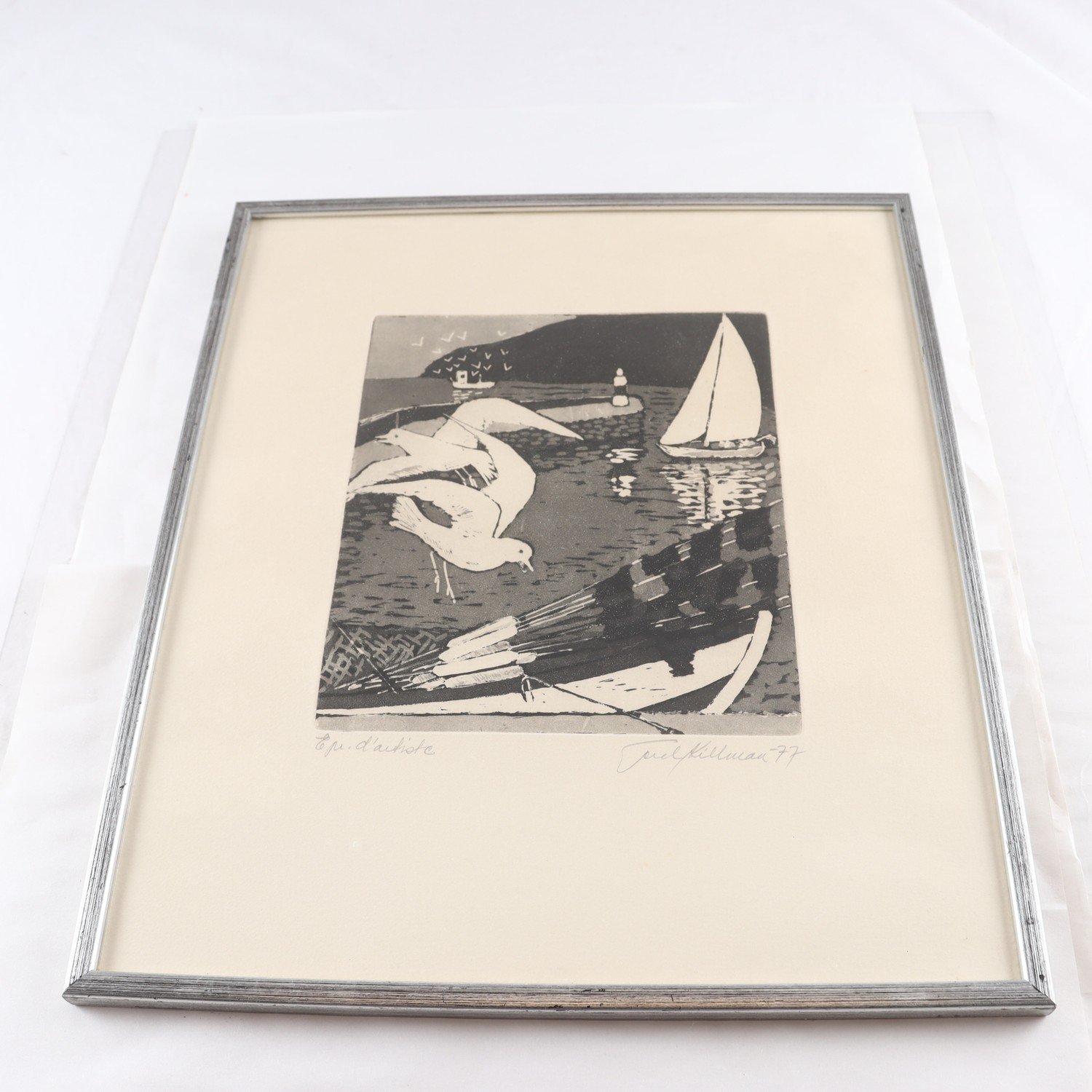 Etsning, Gerd Killman, (1914-2005), sign. epr. dártiste, 1977. Samfraktas ej.
