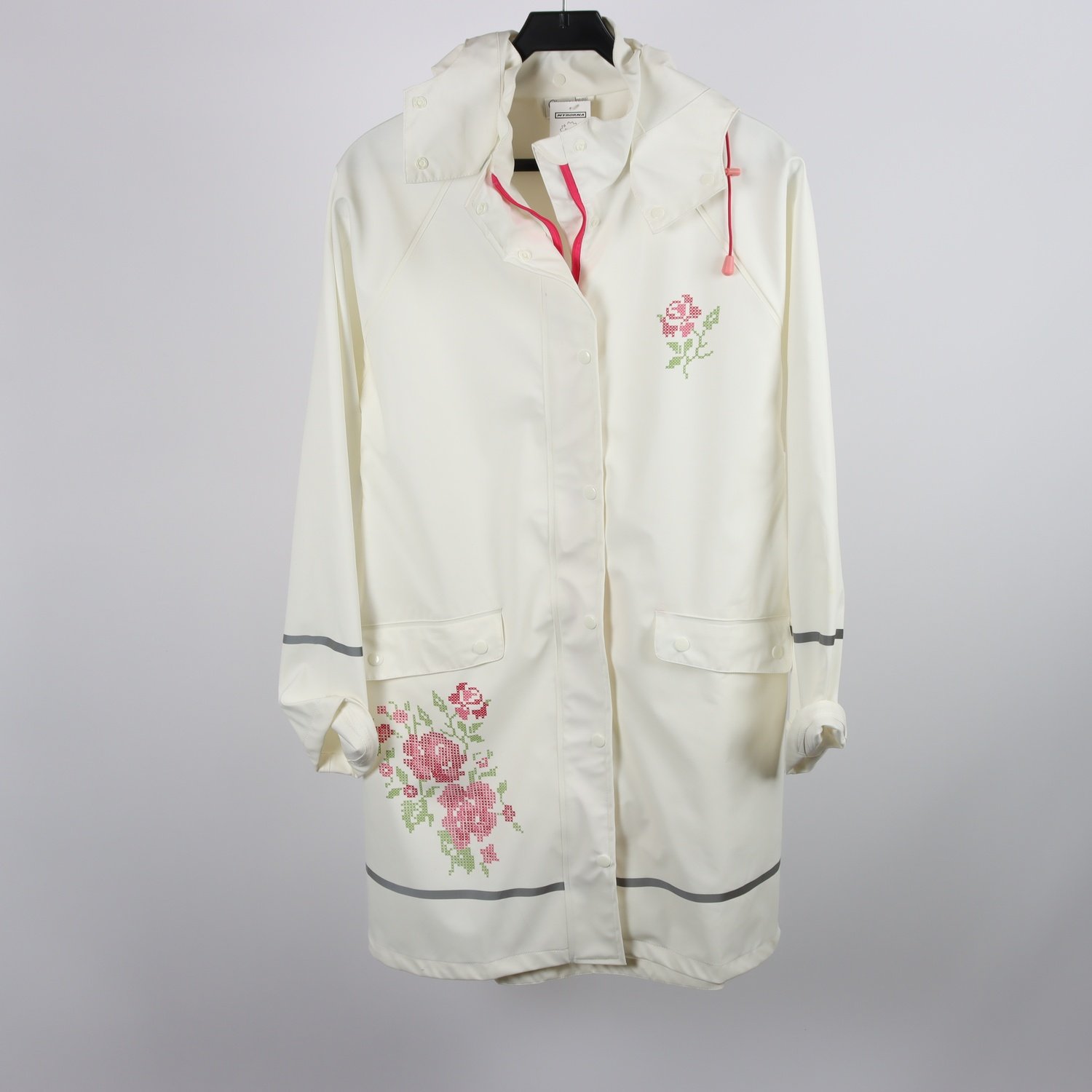 Regnkappa, Classic Design & Comfort, vit, stl. 38/40