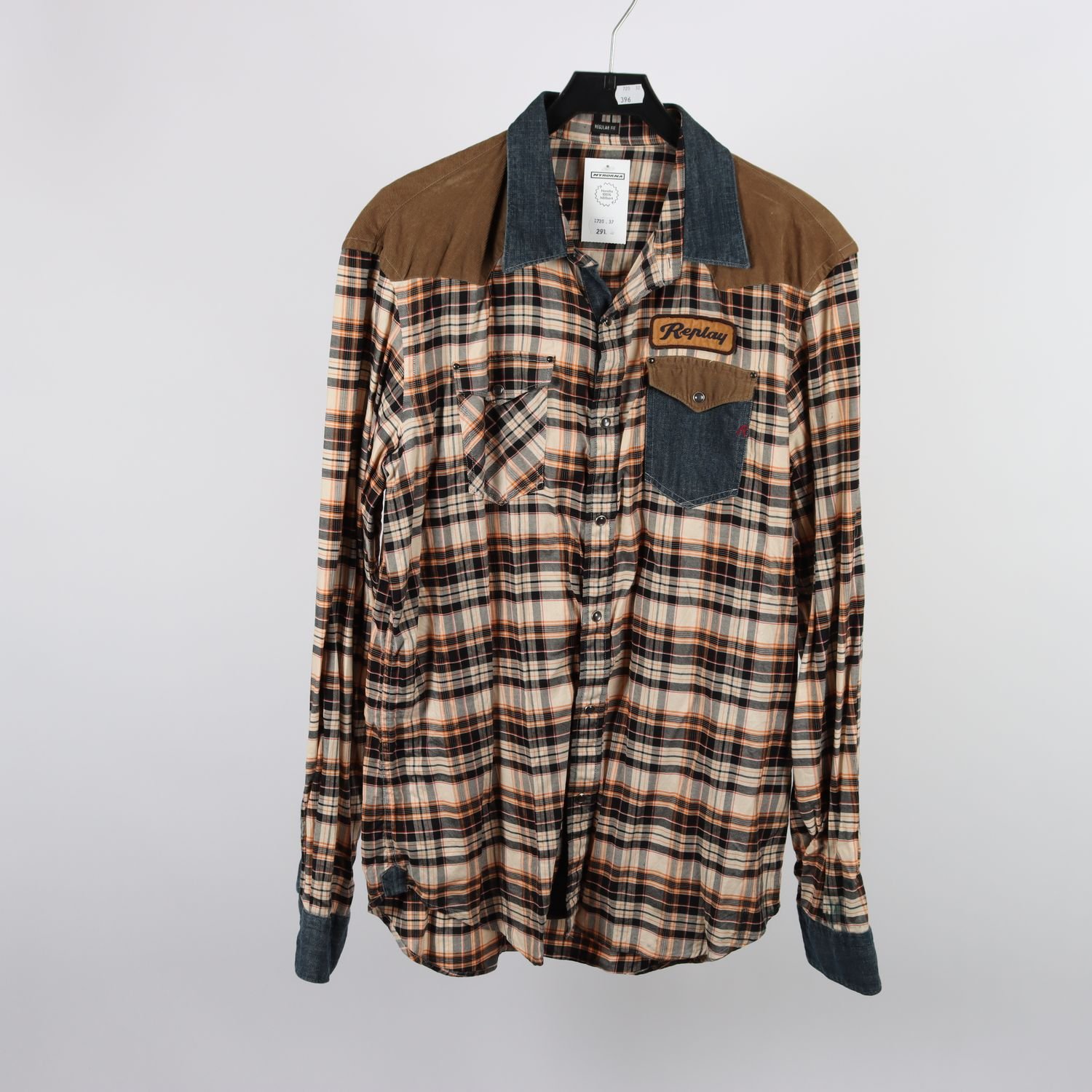 Skjorta, Replay, rutig, stl. XL