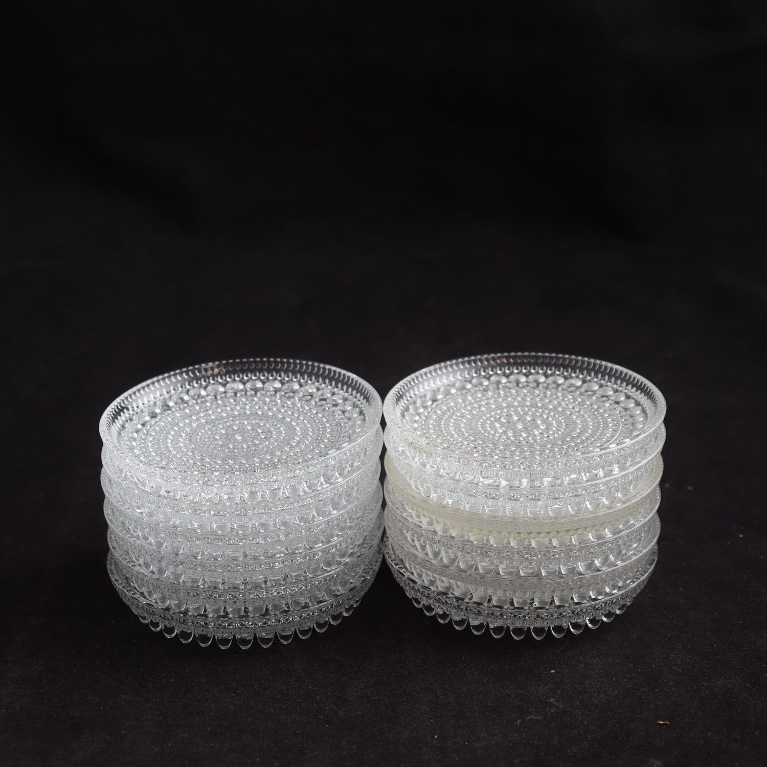 Glasunderlägg, Kastehelmi, Oiva Toikka, Iittala, 12 st