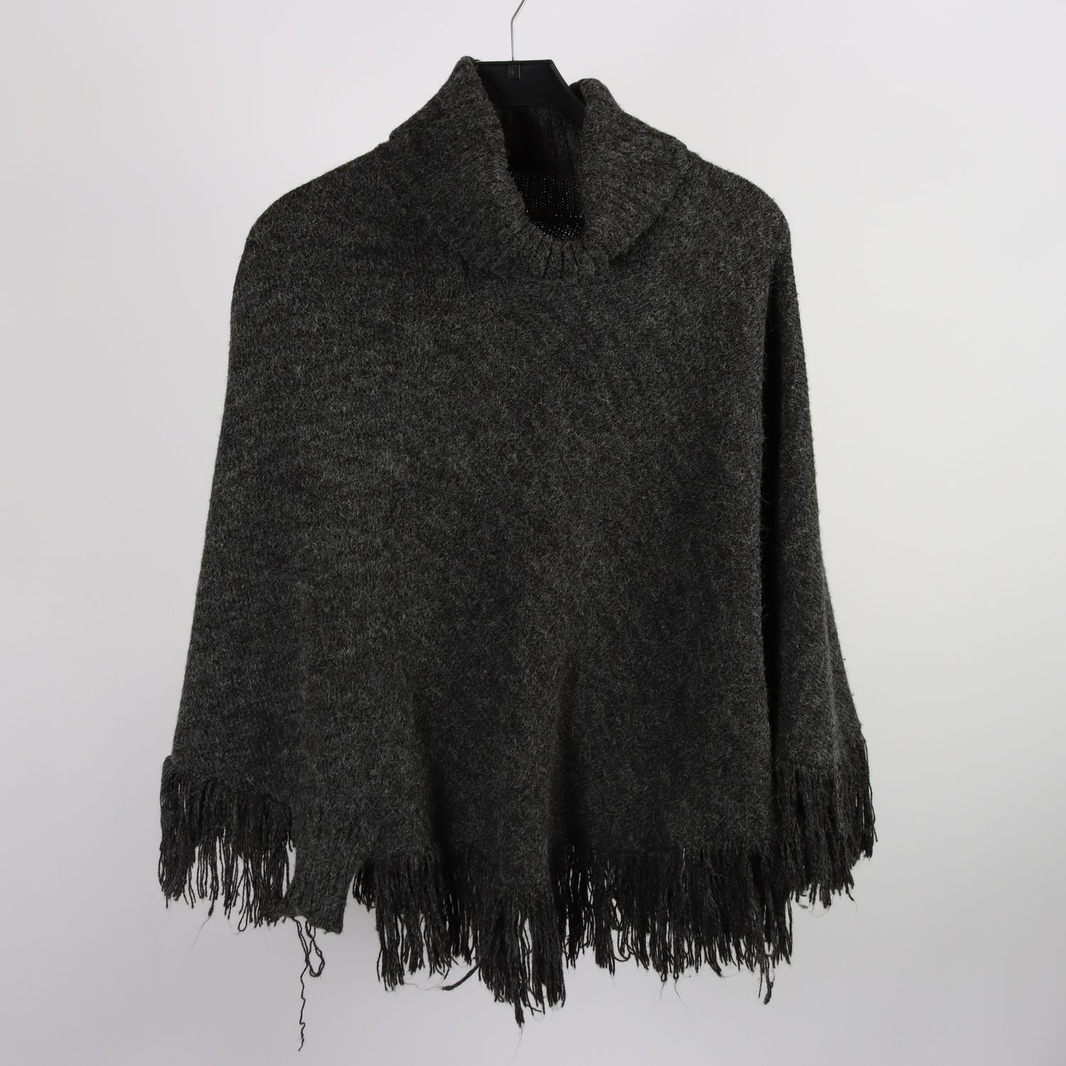 Poncho, Stylesnob, grå, svart, stl. One size