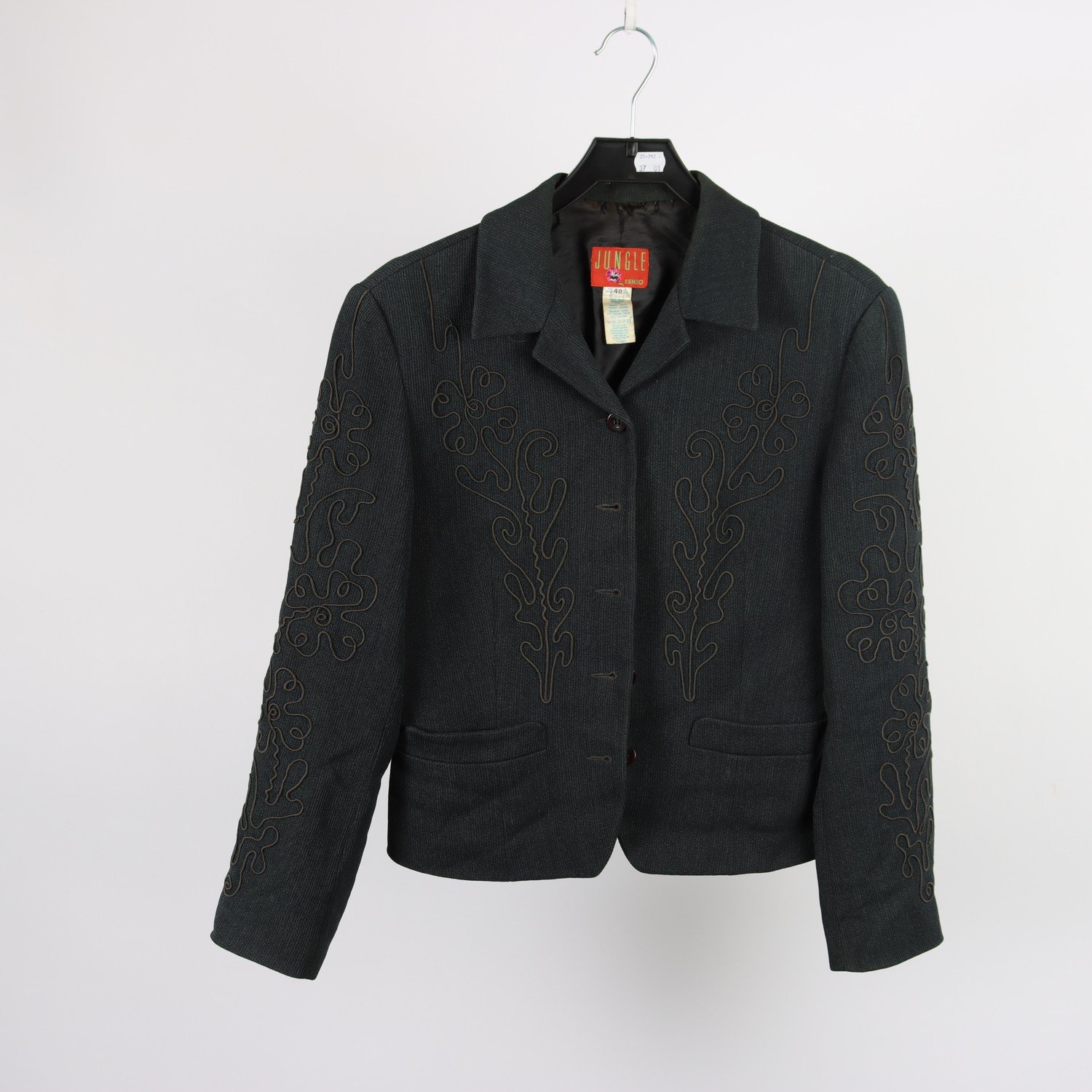 Kavaj, Kenzo Jungle, vintage, ullbalandning, stl. 40