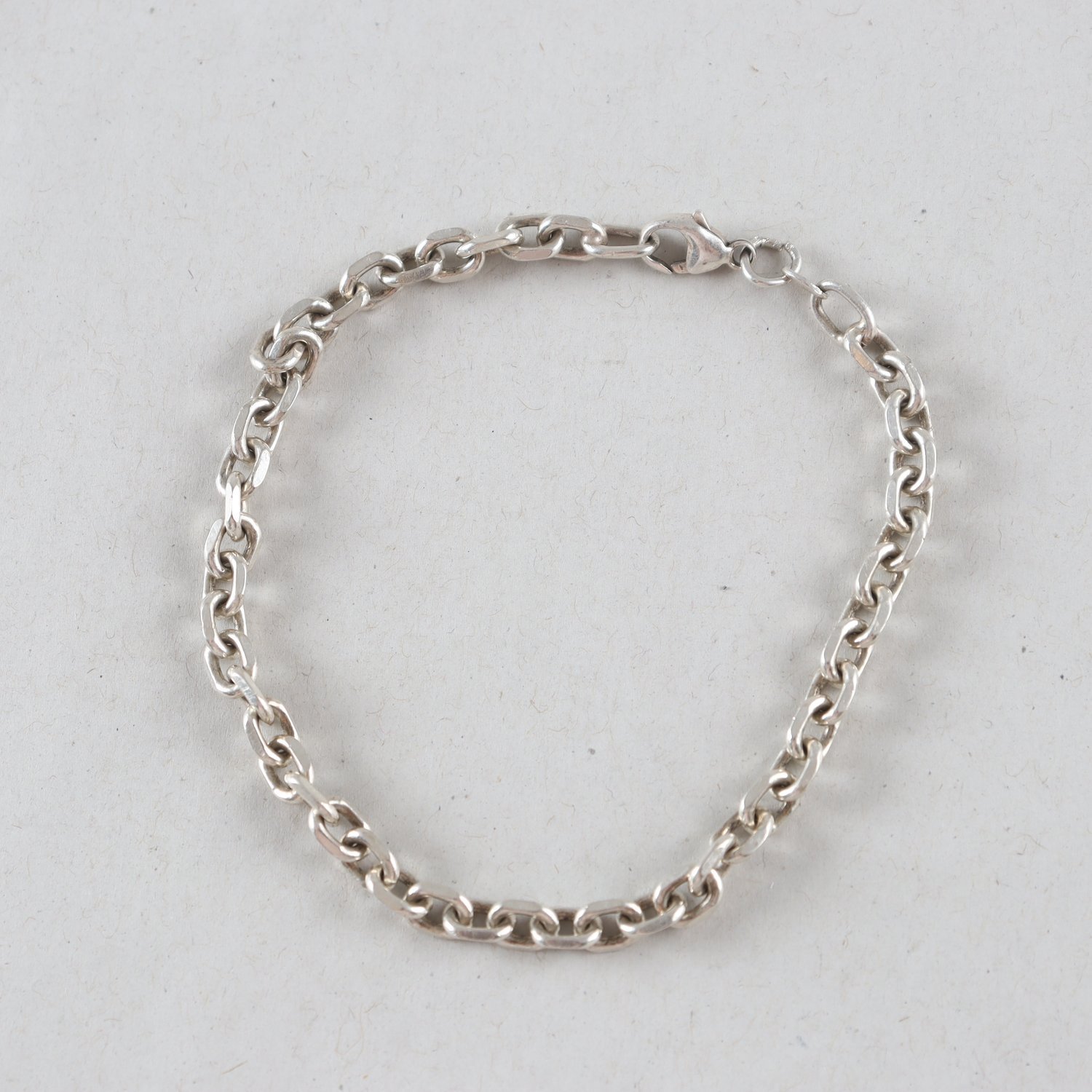 Armband, Ankarlänk, Silver, Vikt: 12,9g