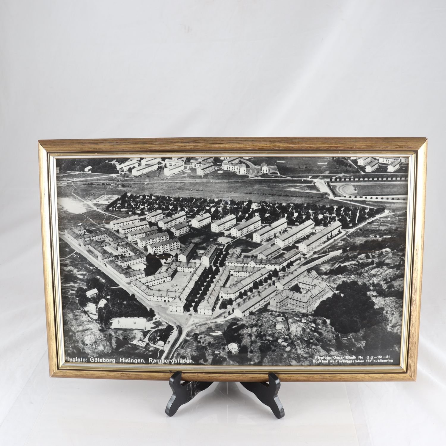 Flygfoto över rambergstaden, Hisingen, Göteborg, 1951 . Samfraktas ej.