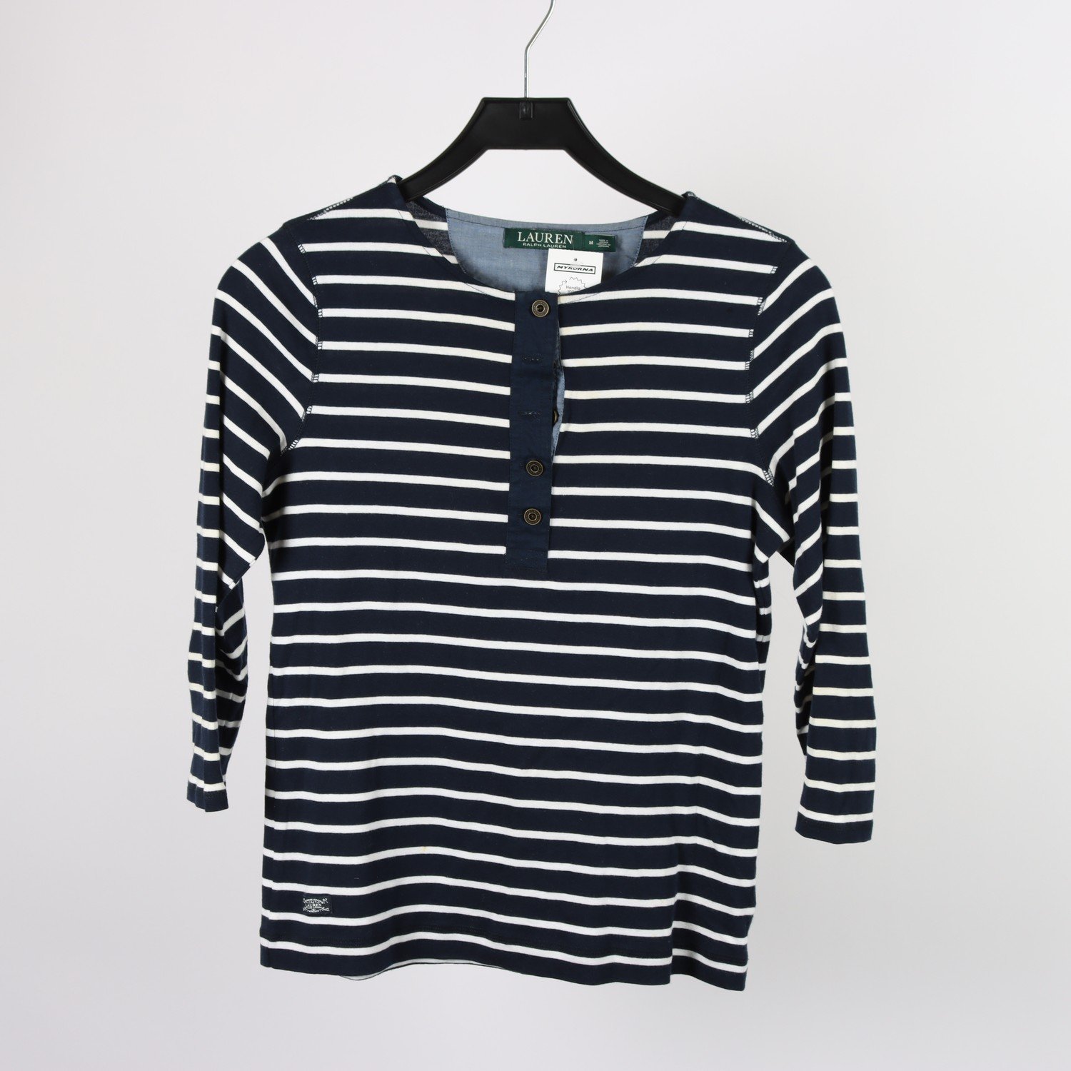 Tröja, Ralph Lauren, blå, vit, randig, stl. M