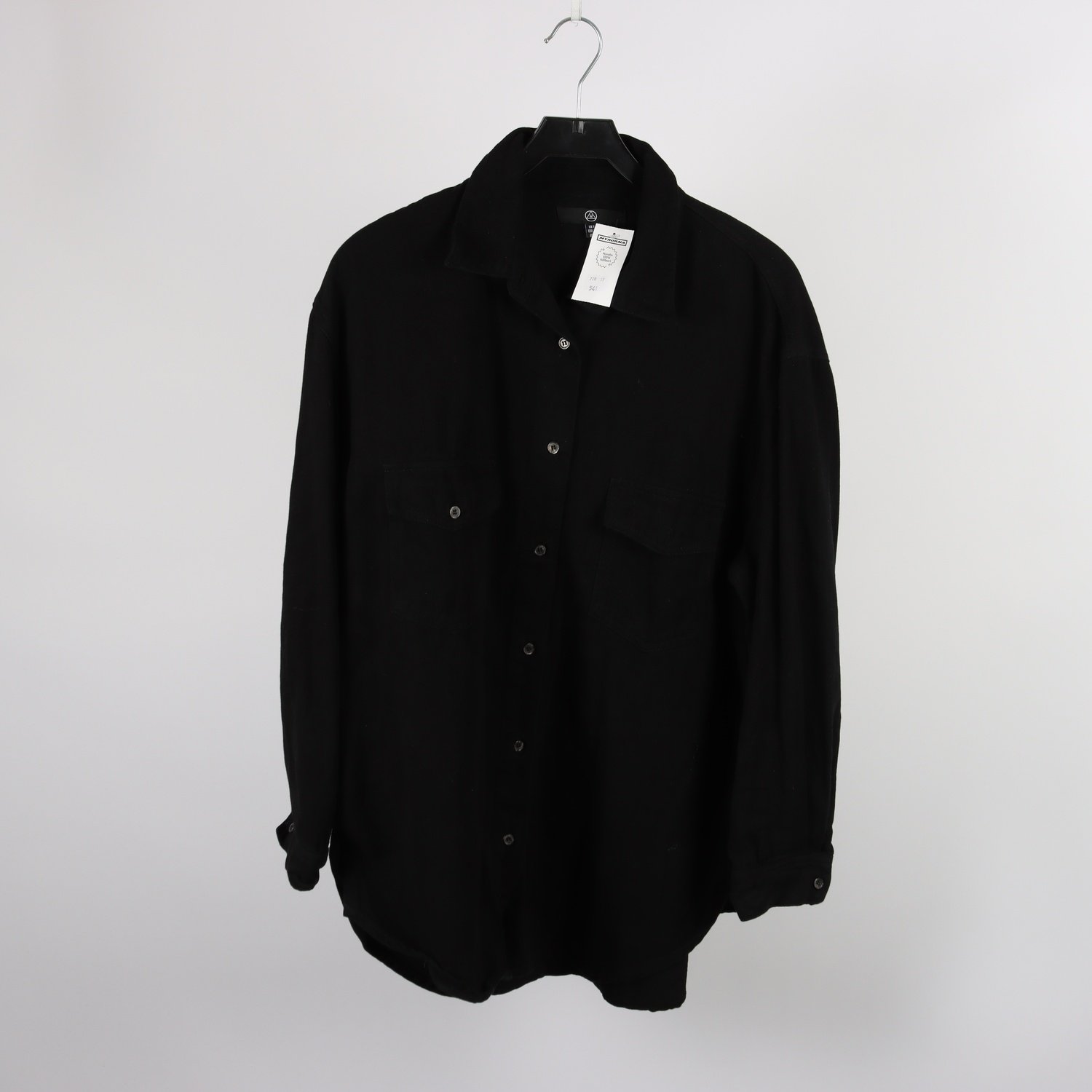 Skjorta, Missguided, svart, stl. 34 (oversize)