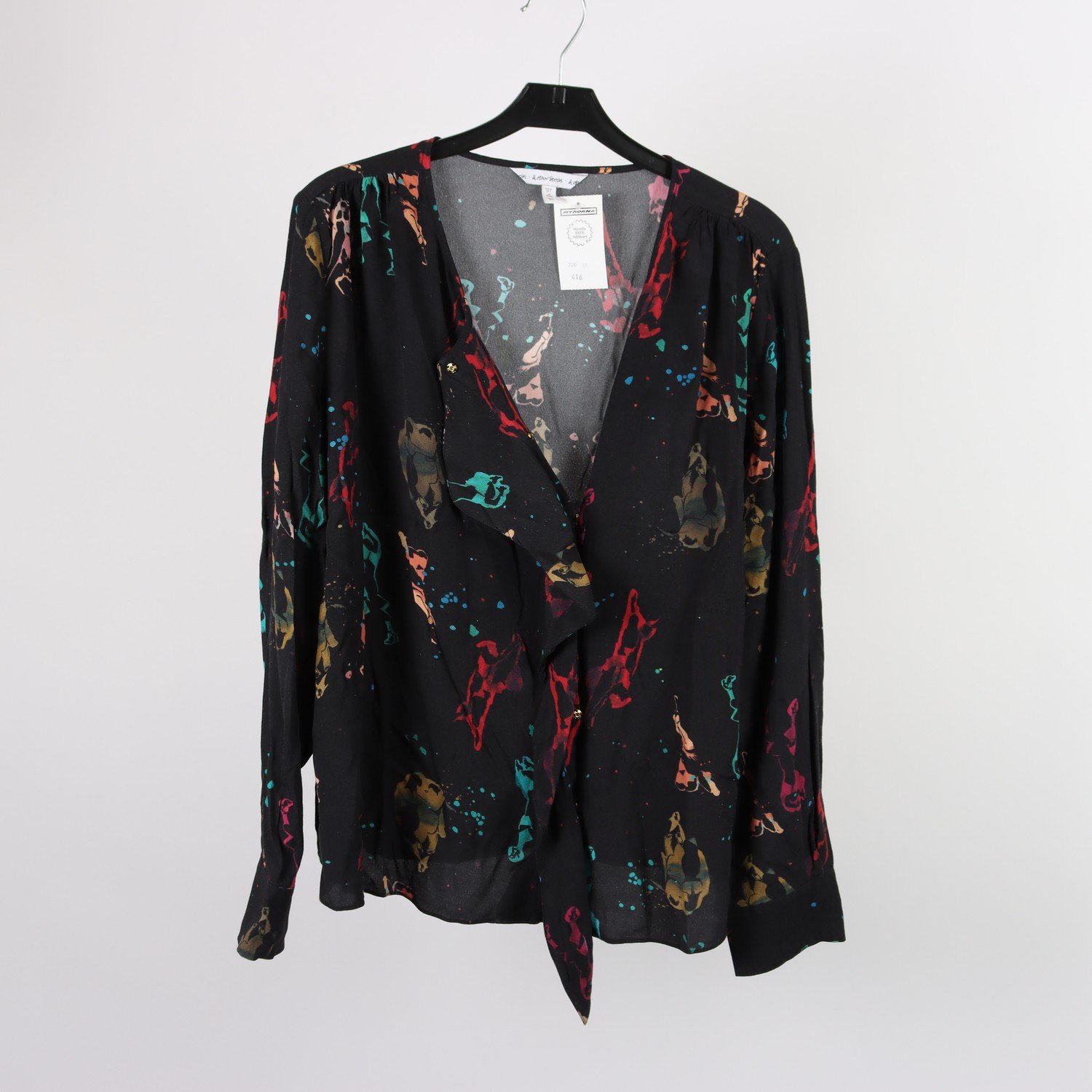 Blus, & Other Stories, svart, mönstrad, stl. 38