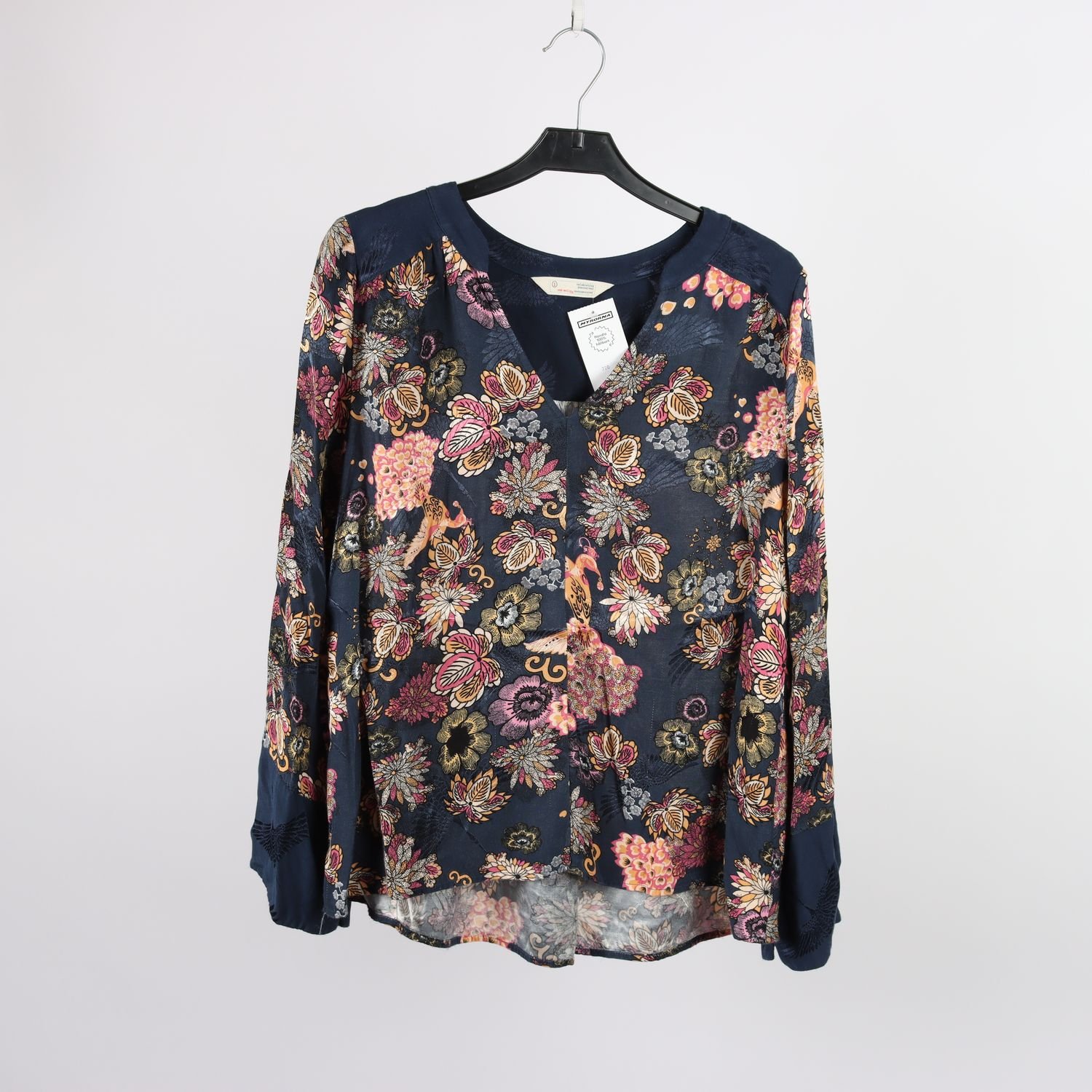 Blus, Odd Molly, blå, mönstrad, stl. 1 (S)