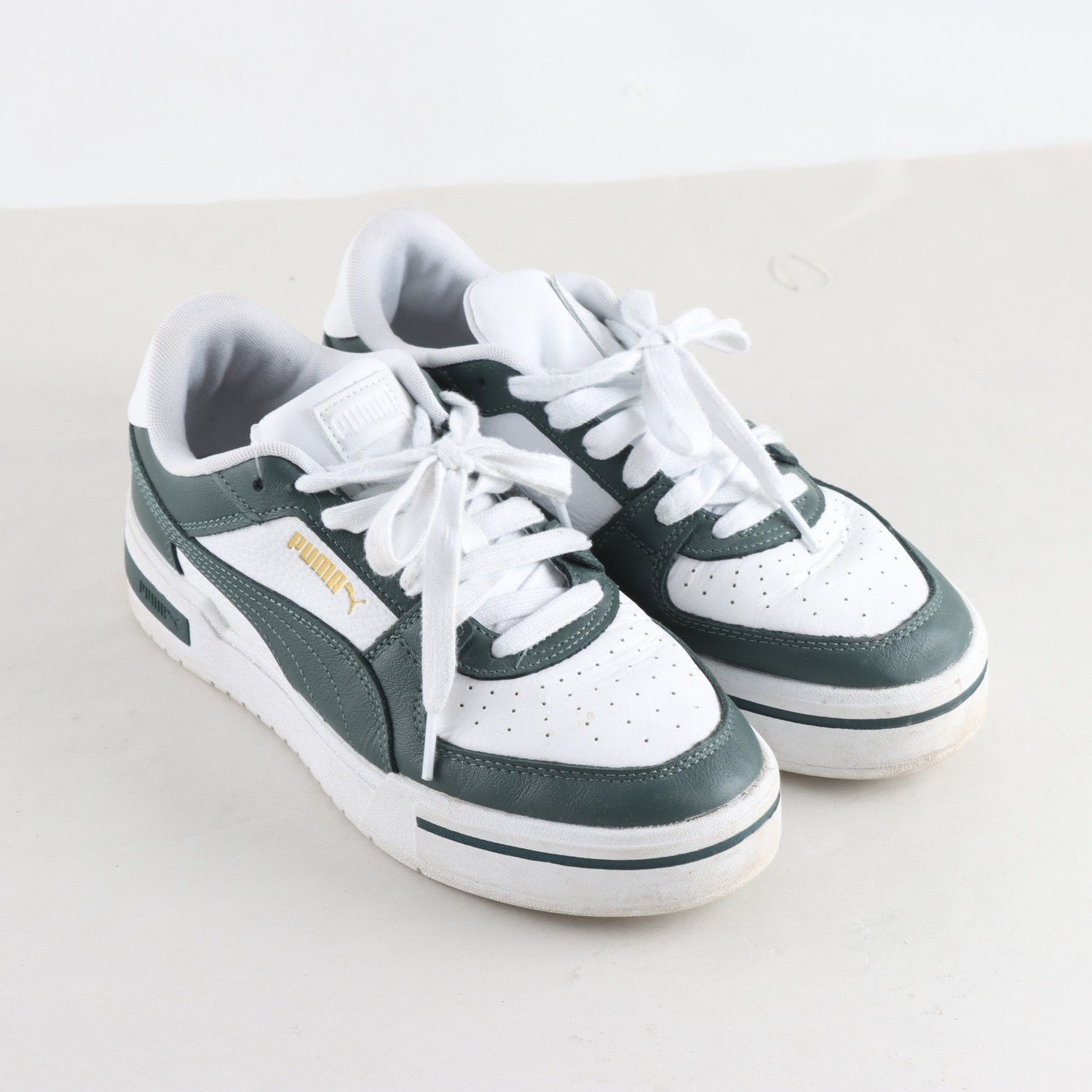 Sneakers, Puma, vit/grön, stl. 40,5