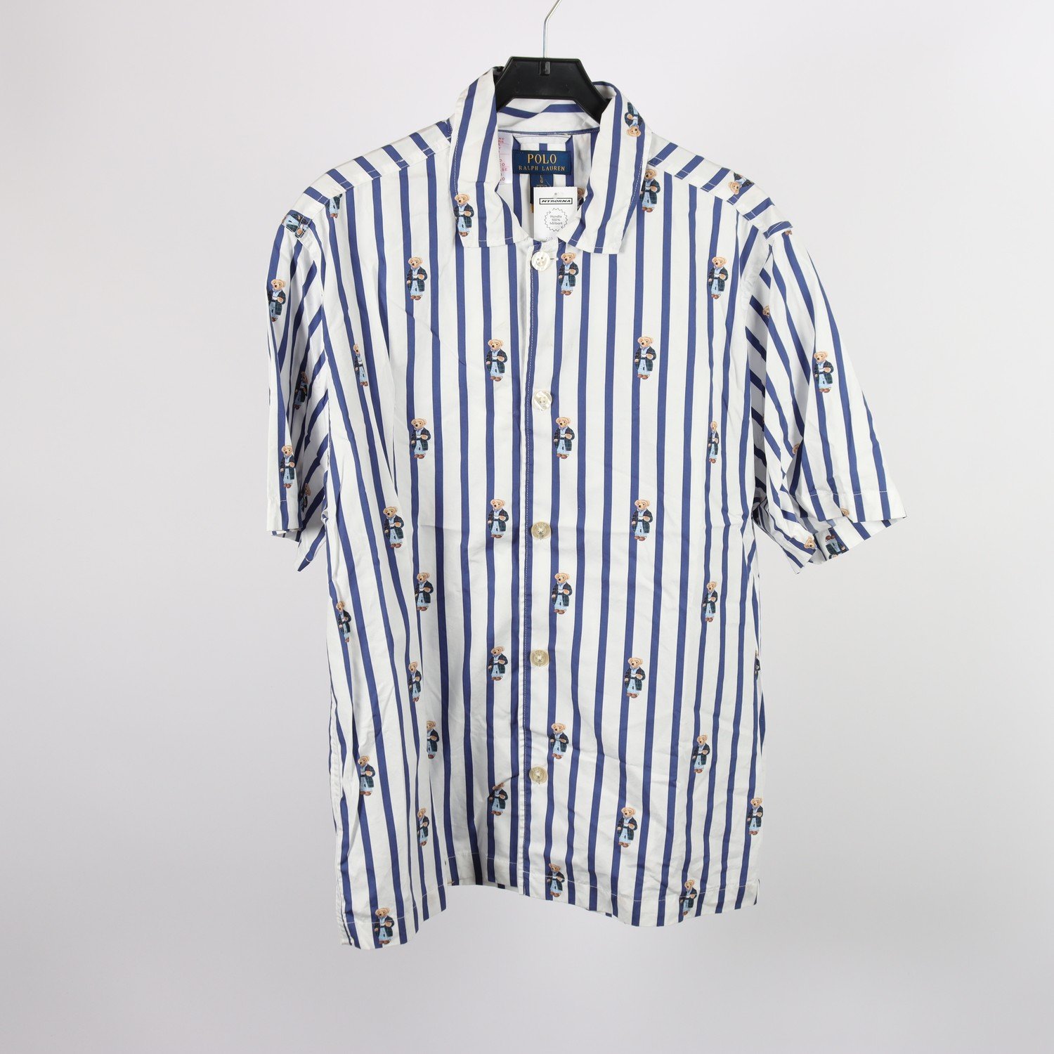 Sovplagg, Polo Ralph Lauren, vit, blå, randig, stl. L