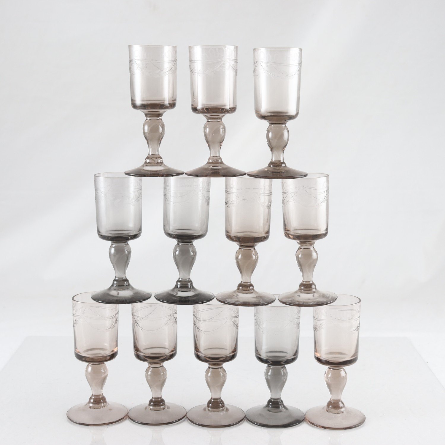 Sherry/snapsglas, Antik, Reijmyre, 12 st. Samfraktas ej.