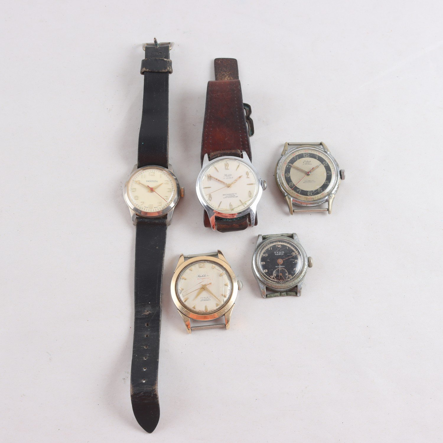 Armbandsur, parti, Ingersoll, Kasta, Balder, Ertus, Dema, vintage