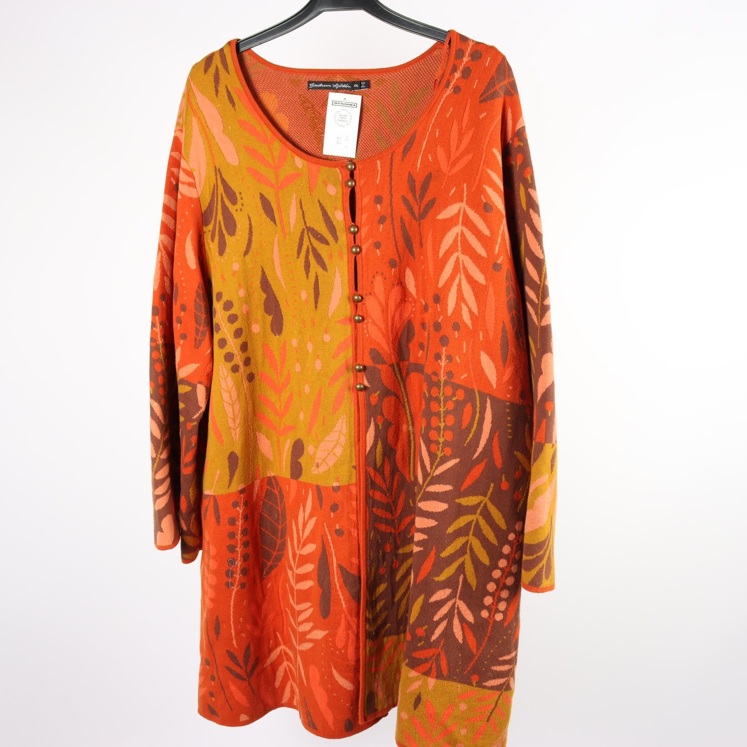 Kofta, Gudrun Sjödén, orange, brun, stl. XXL