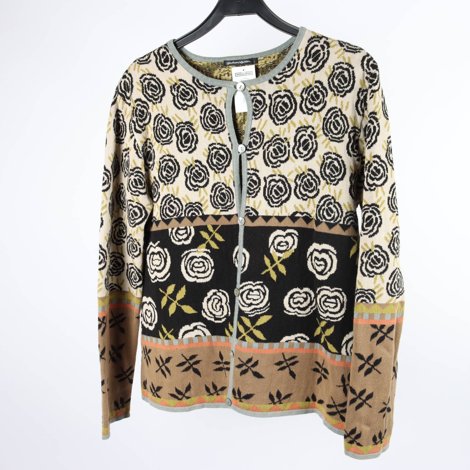 Kofta, Gudrun Sjödén, svart, beige, stl. L.