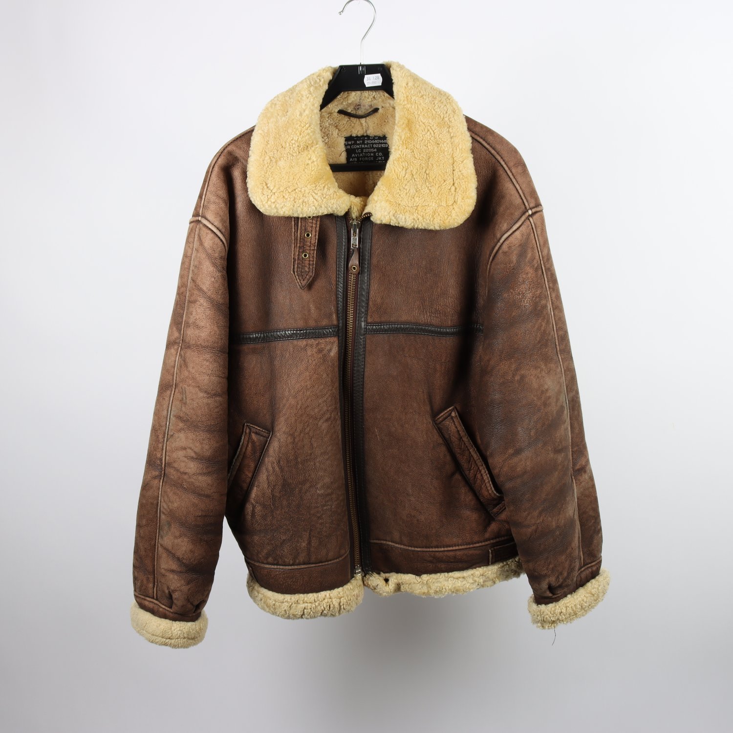 Skinnjacka, Air Force JKT, 100% fårskinn, stl. 52