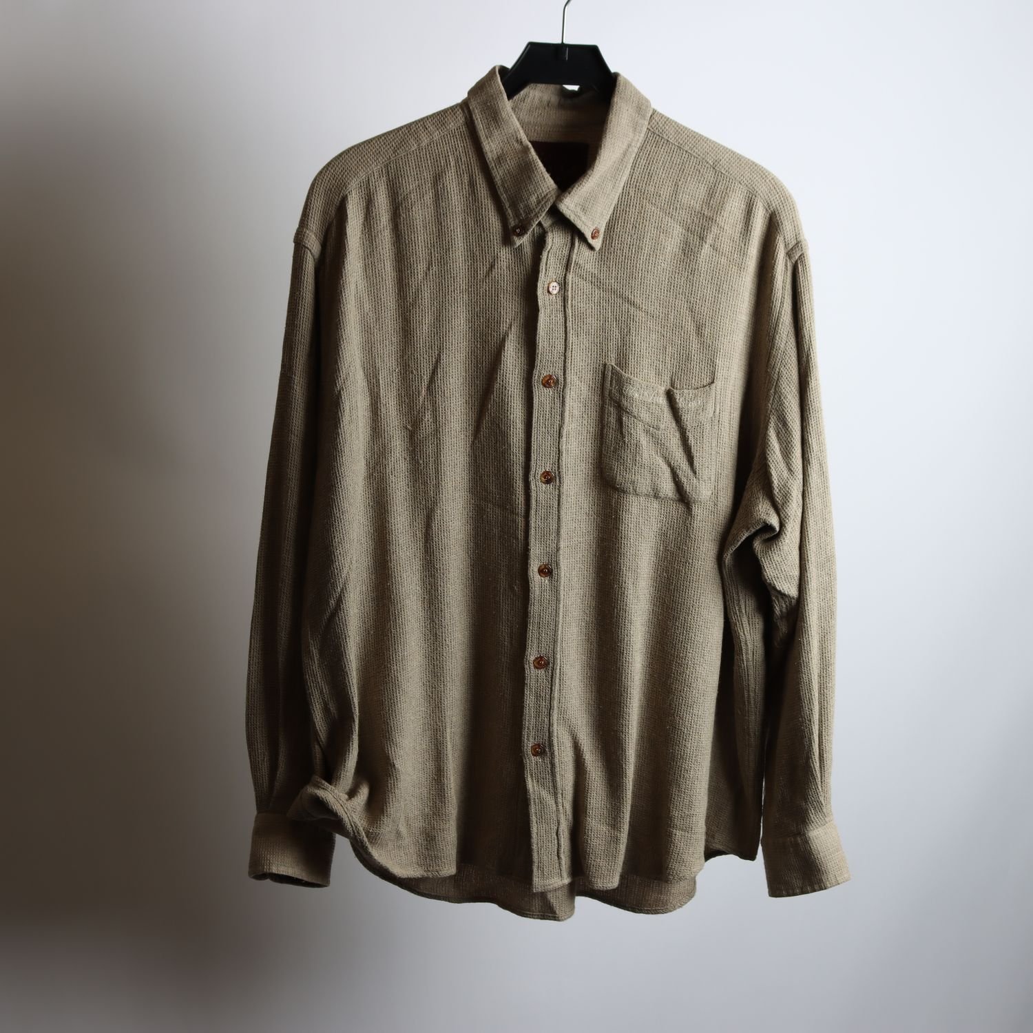 Skjorta, The Shirt Factory, khaki, stl. XL