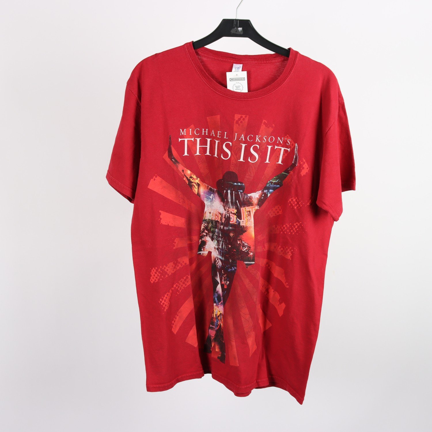 T-shirt, Gildan Michael Jackson, röd, stl. L