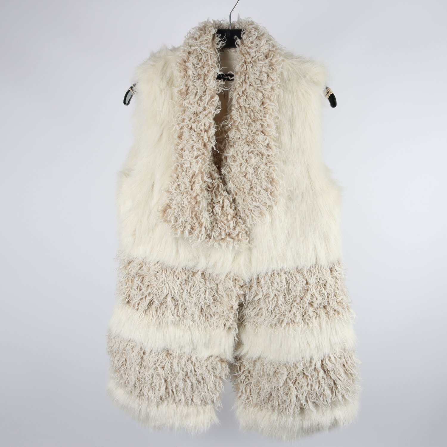 Väst, H&M, vit, beige, stl. ca. S/M.