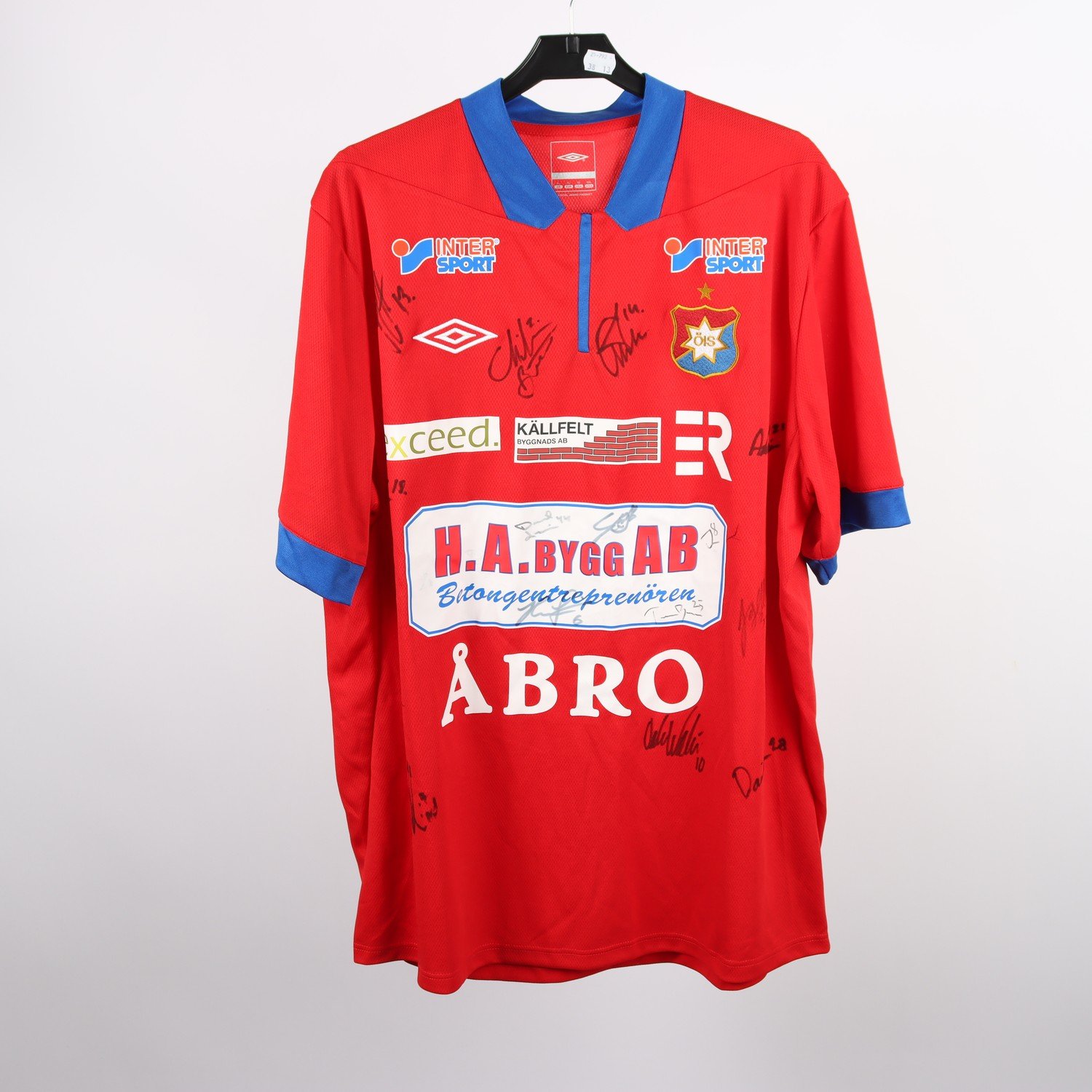 Signerad fotbollströja, Umbro ÖIS, stl. XL