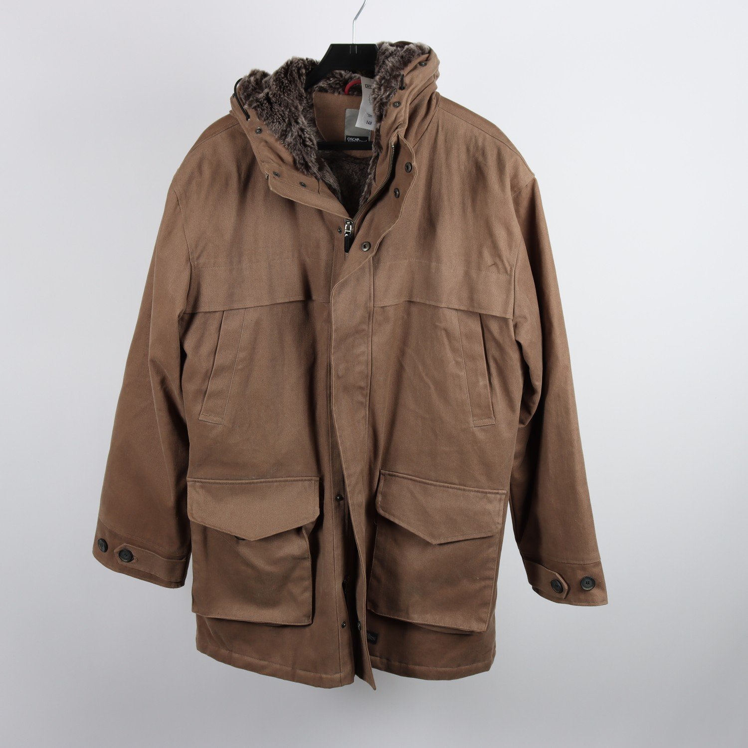 Parkas, Oscar Jacobson, brun, stl. 50