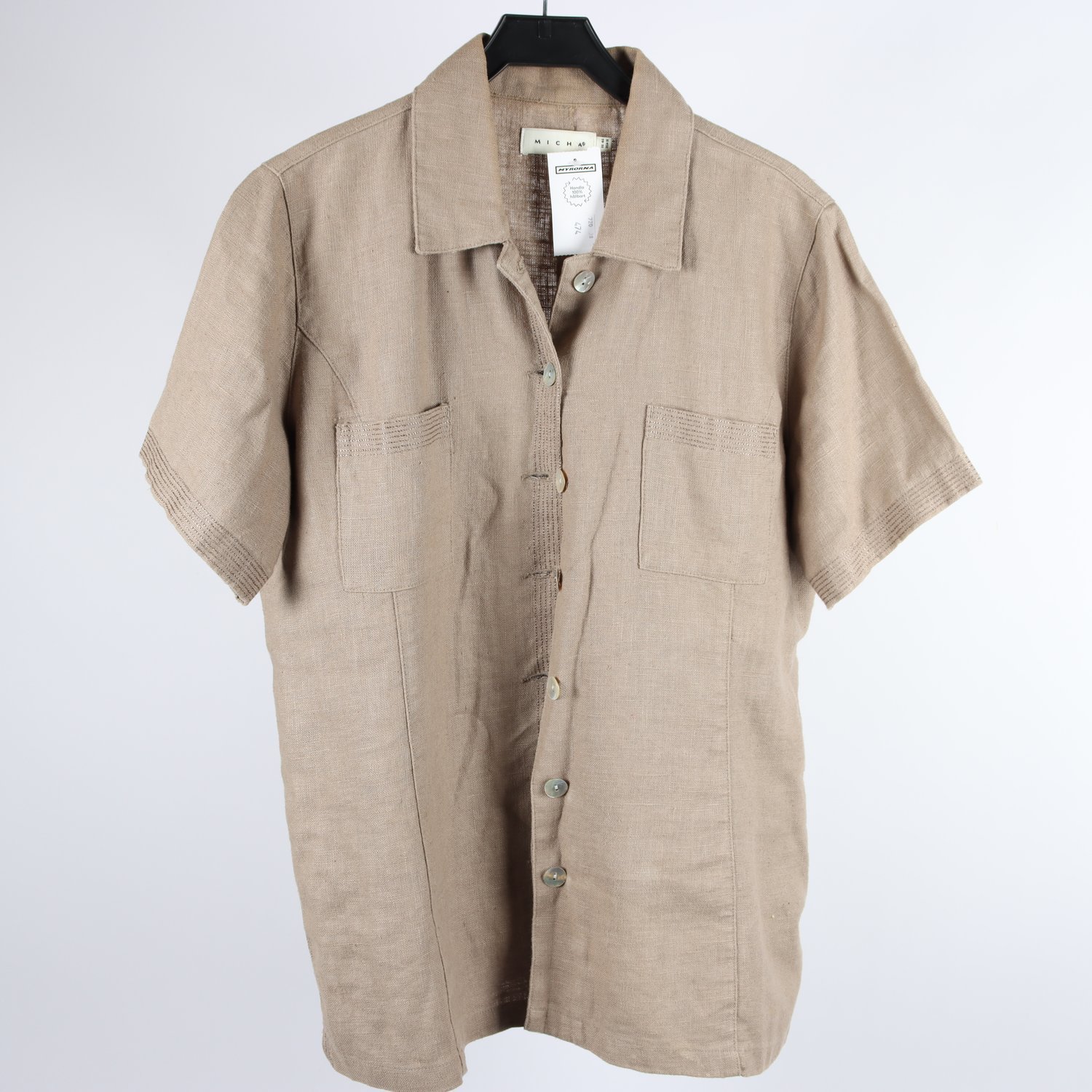 Blus, Micha, beige, lin, stl. 46.