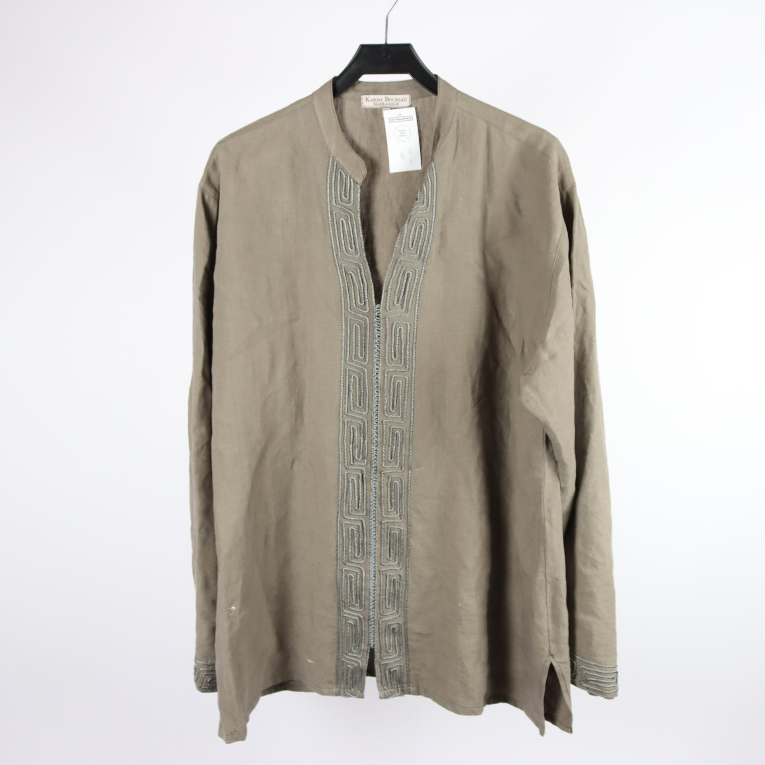 Blus, Karim Bouriad, grå, lin, stl. XXL.