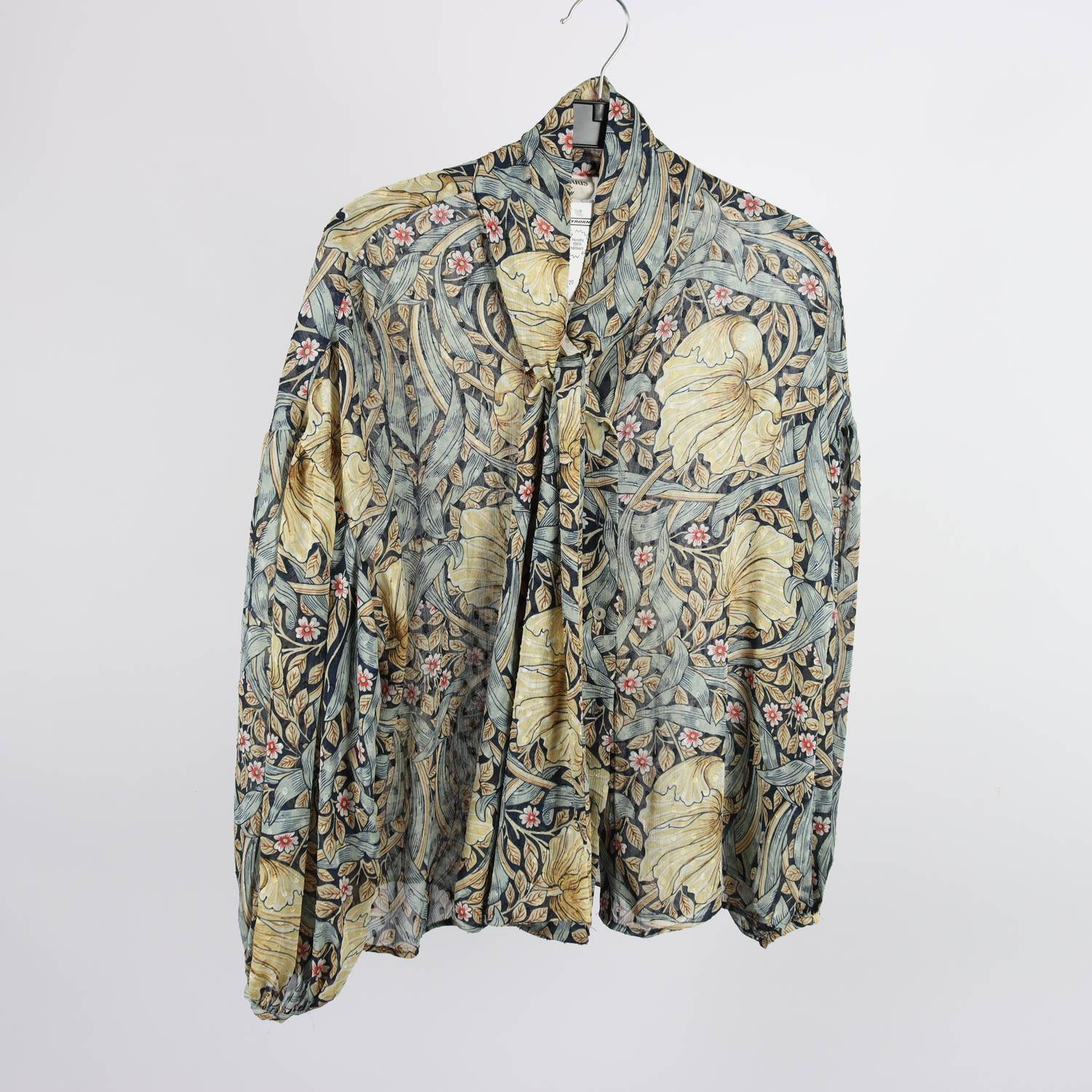 Blus, H&M x William Morris, mönstrad, stl. 38