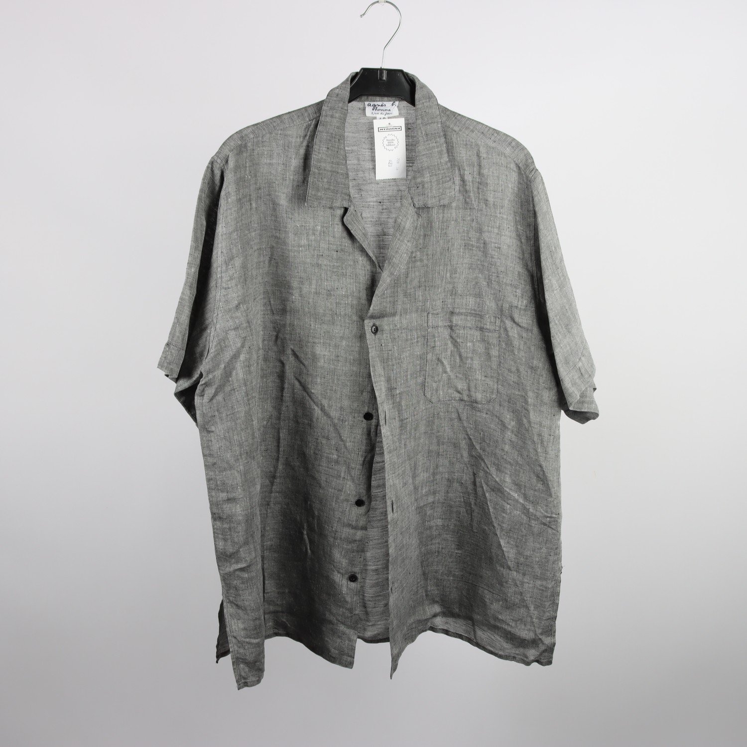 Blus, Agnés Homme, grå, lin, stl. 42.
