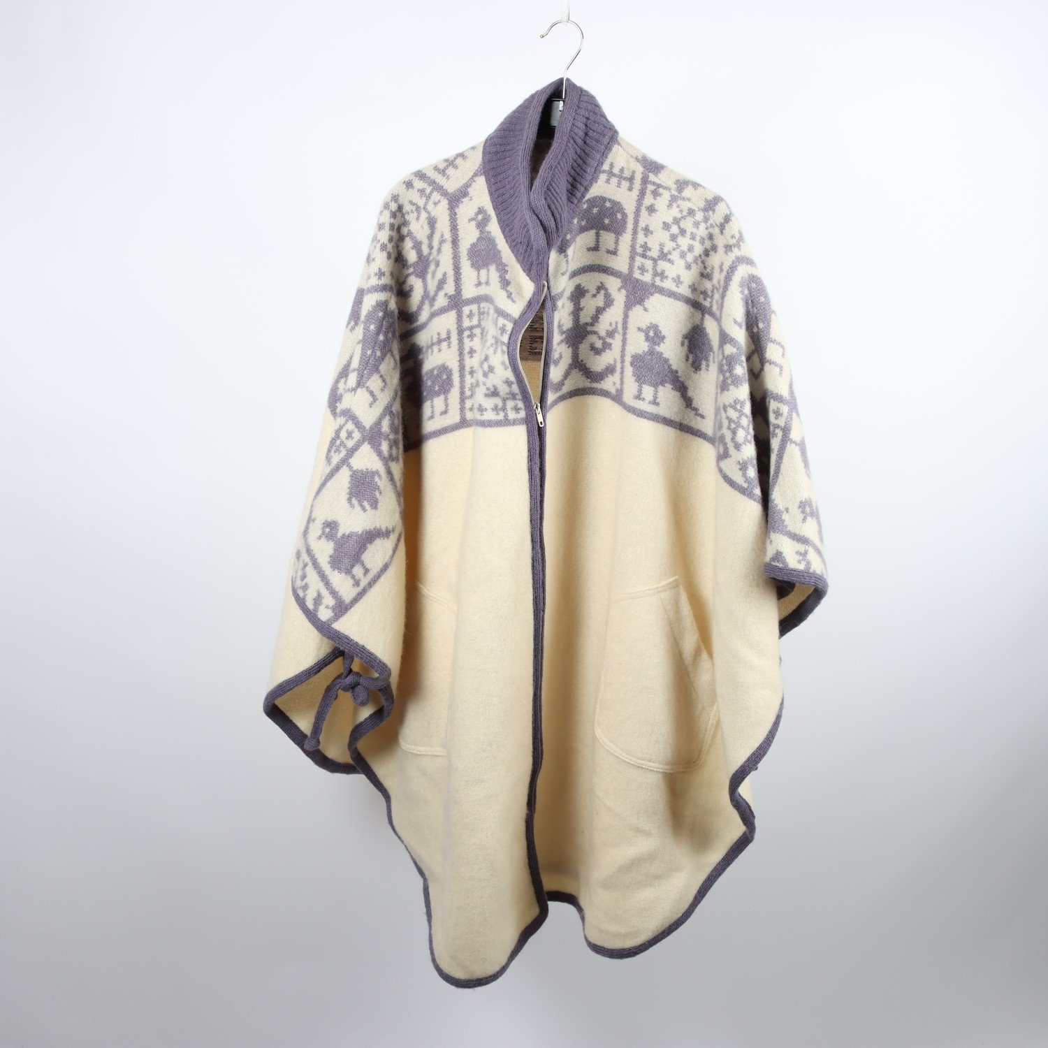 Poncho, Álafoss of Iceland, 100% ull, one size