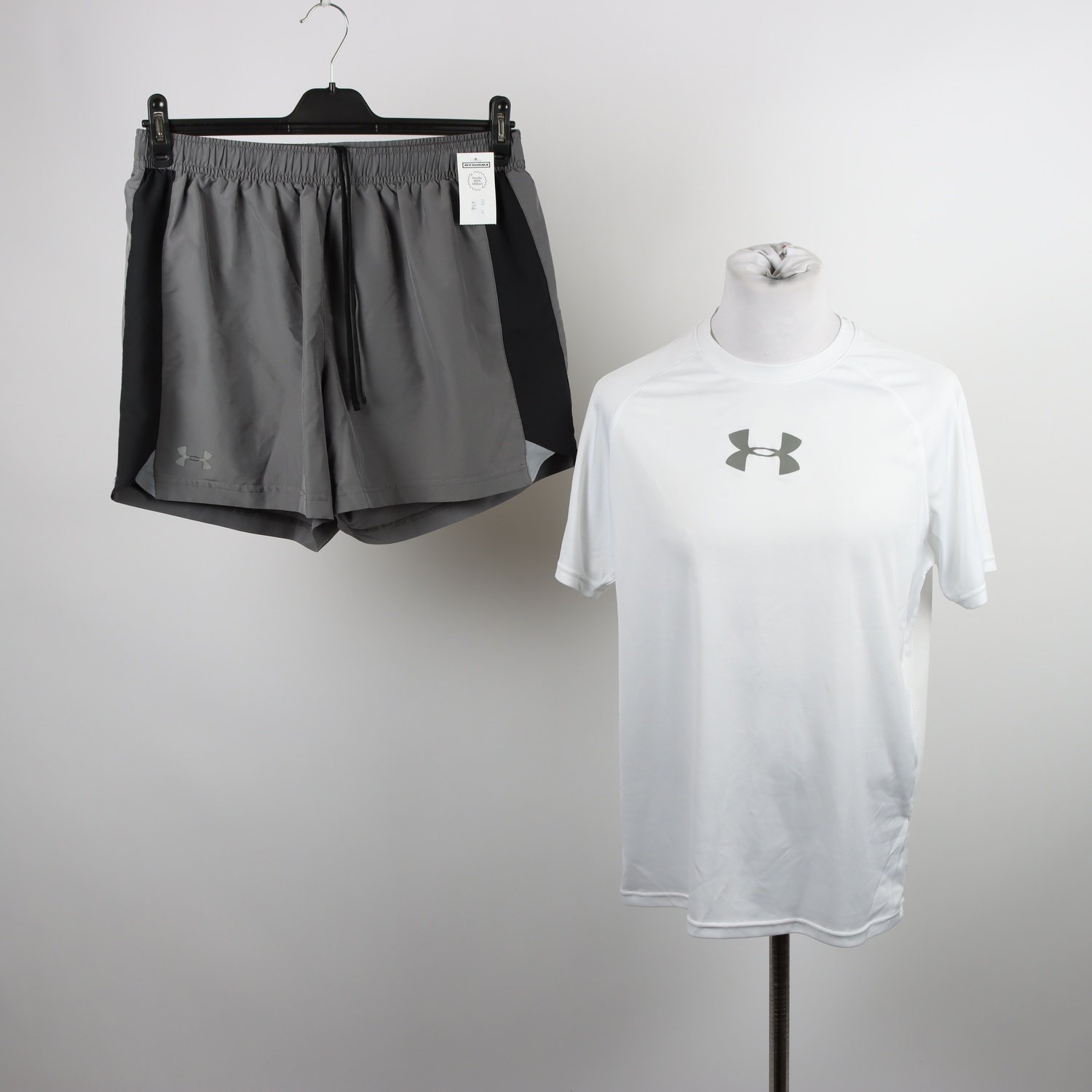 Träningskläder, Under Armour, grå, vit, stl. L.