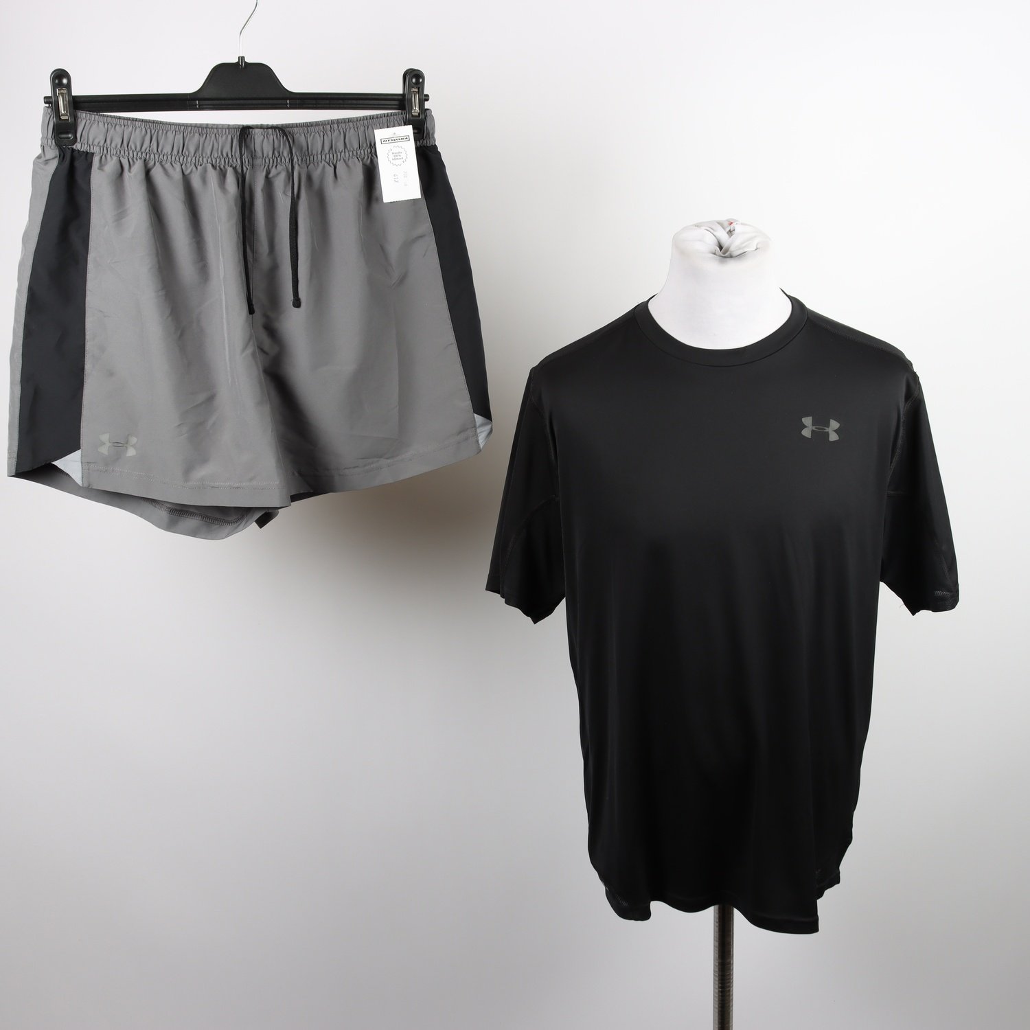 Träningskläder, Under Armour, grå, svart, stl. L.