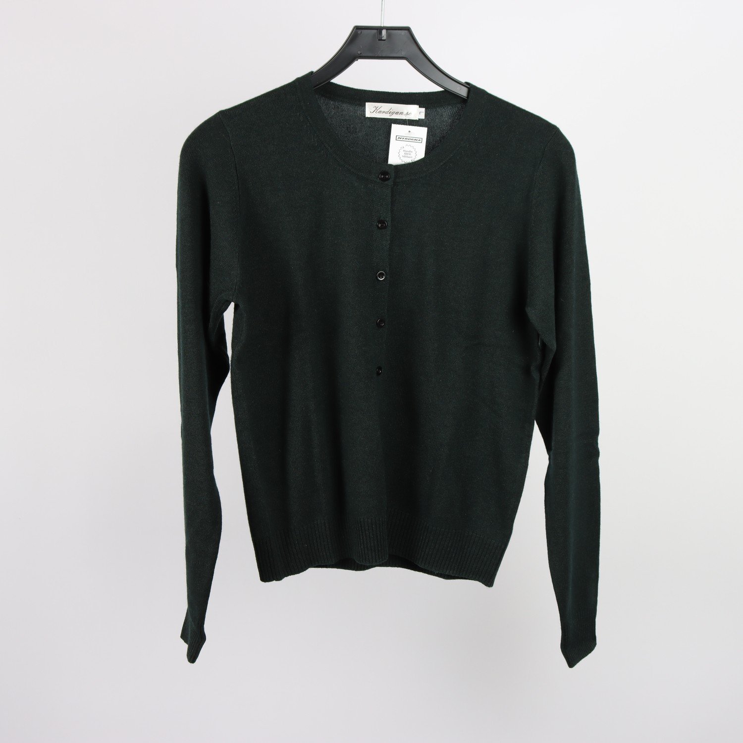 Kofta, Kardigan, grön, silk/cashmere, stl. L