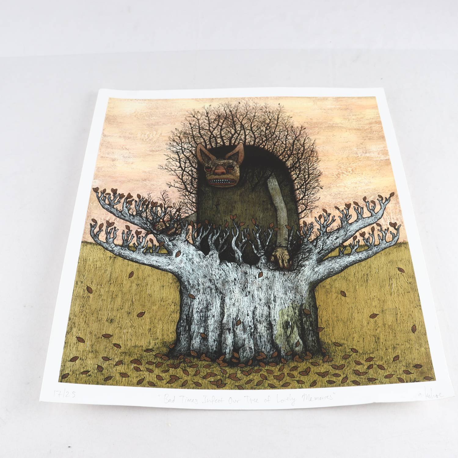 Etsning, oinramad, Andy Kehoe, (f. 1978), USA, 17/24, sign. Samfraktas ej.