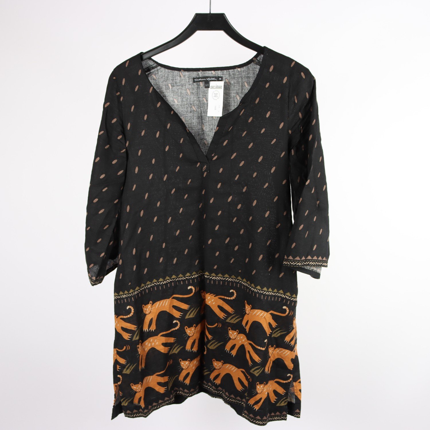 Klänning, Gudrun Sjödén, svart, lin, stl. XS.