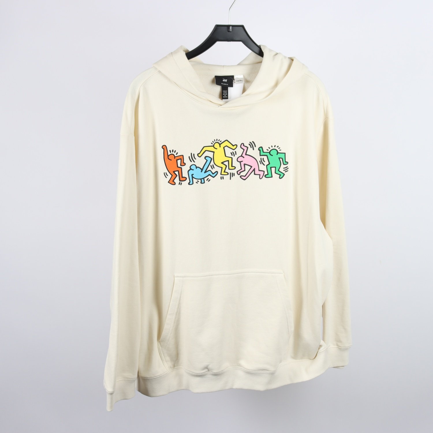 Hoodie, H&M x Keith Haring, beige, stl. XXL