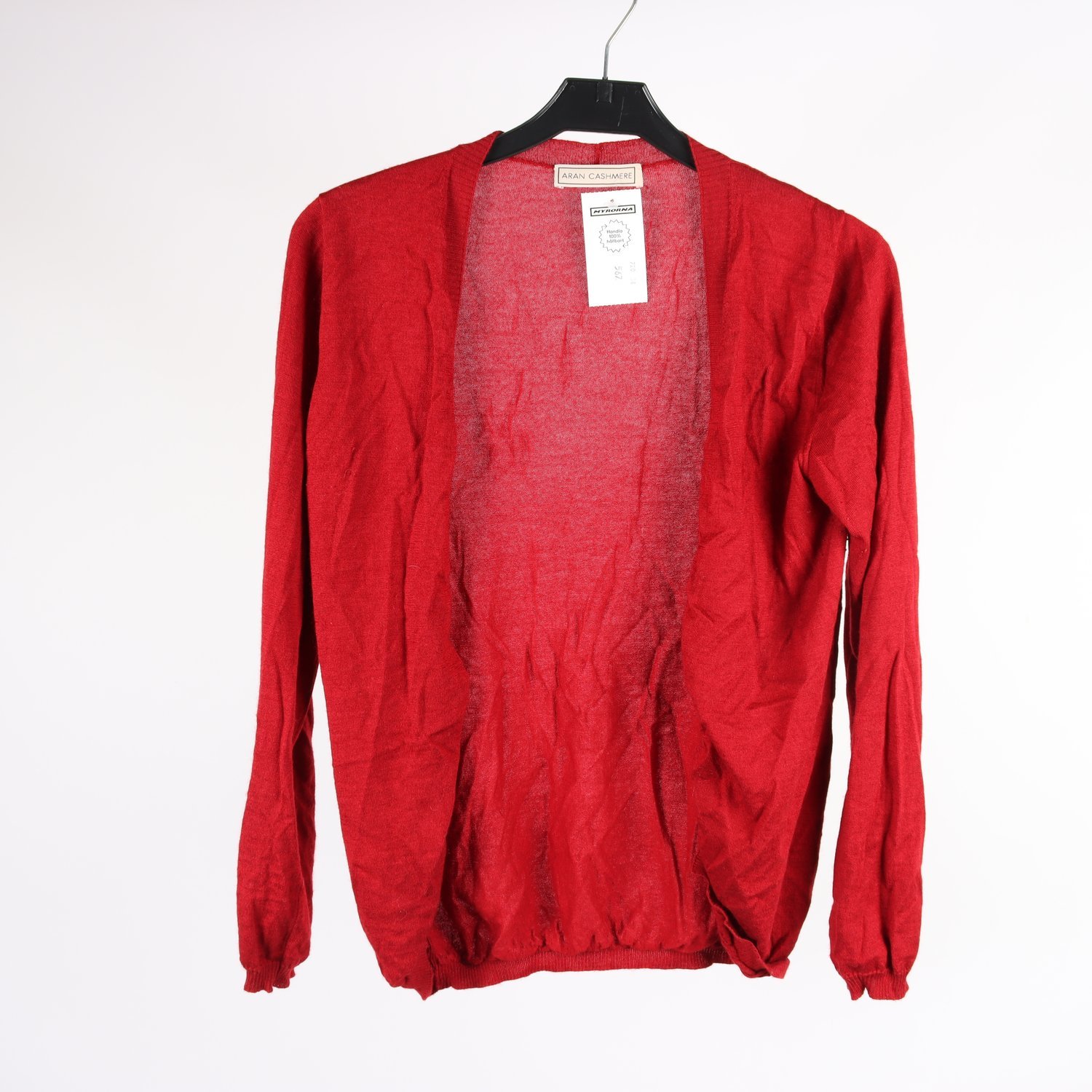 Öppen kofta, Aran Cashmere, röd, stl. S.